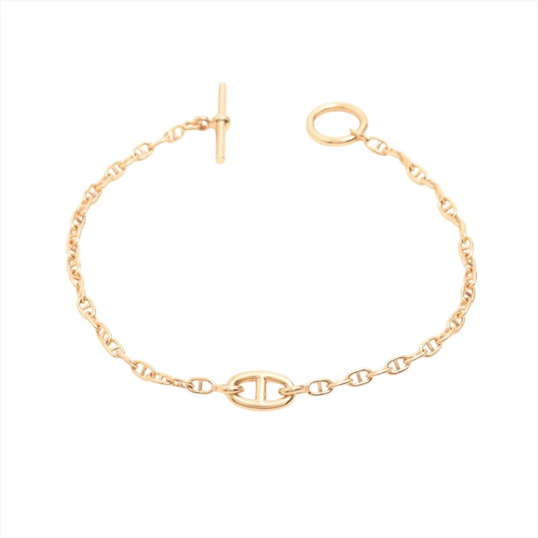 HERMÈS CHAÎNE D'ANCRE FARANDOLE BRACELET 750(PG): Hermès Chaîne d'Ancre Farandole Bracelet 750(PG) Brand: Hermès Type: Bracelet Material: 750(PG) Color: Pink Gold Size: Bracelet length:16.3 Accessories: None Accessories Notice: When