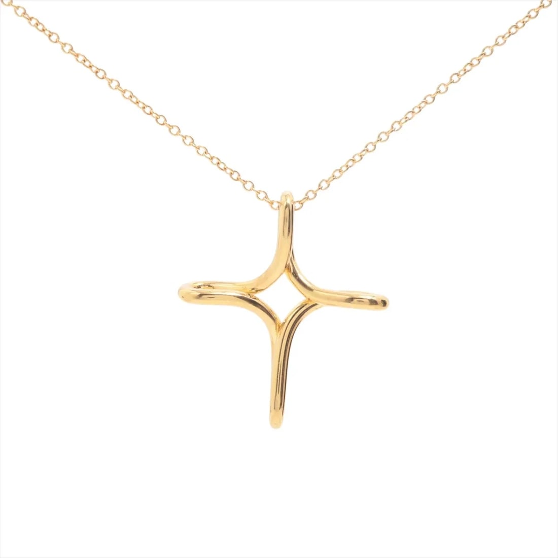 TIFFANY INFINITY CROSS NECKLACE 750(YG): Tiffany Infinity Cross Necklace 750(YG) Brand: Tiffany Type: Necklace Material: 750(YG) Color: Yellow Gold Size: Chain length:41.4 Accessories: None Accessories Notice: When purchasing