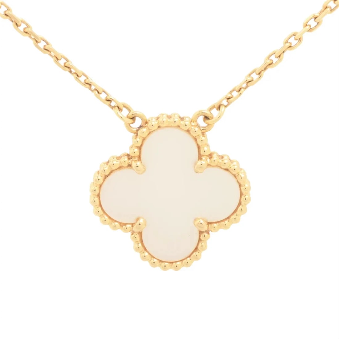 VAN CLEEF & ARPELS VINTAGE ALHAMBRA NECKLACE: Van Cleef & Arpels Vintage Alhambra Necklace Brand: Van Cleef & Arpels Type: Necklace Material: 750(YG) Color: Yellow Gold Size: Chain length:41.8 Accessories: None Accessories Notice: When
