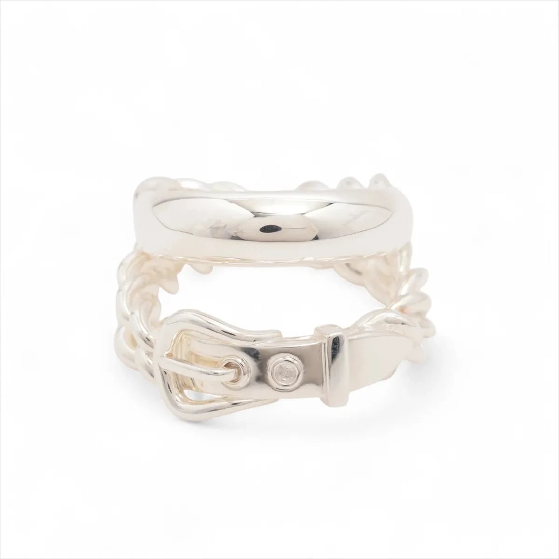 HERMÈS BOUCLES SERIE RING 925 SILVER: Hermès Boucles Serie Ring 925 Silver Brand: Hermès Type: Ring Material: 925 Color: Silver Size: 7.5 US Accessories: None Accessories Notice: When purchasing pre-owned goods, please refer t