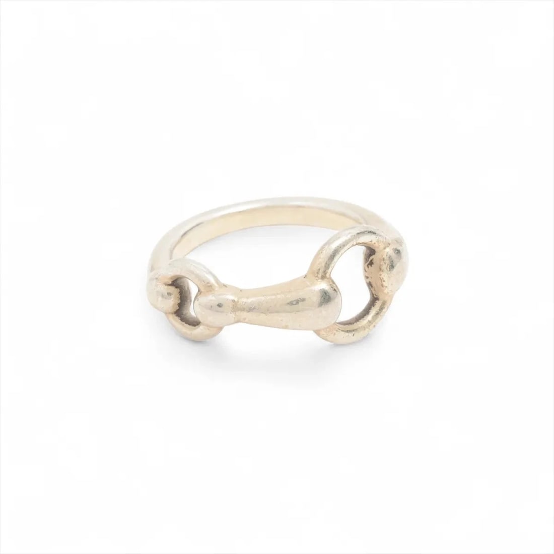 HERMÈS HORSEBIT RING 925 SILVER: Hermès Horsebit Ring 925 Silver Brand: Hermès Type: Ring Material: 925 Silver Color: Silver Size: 5.25 US Accessories: None Accessories Notice: When purchasing pre-owned goods, please refe