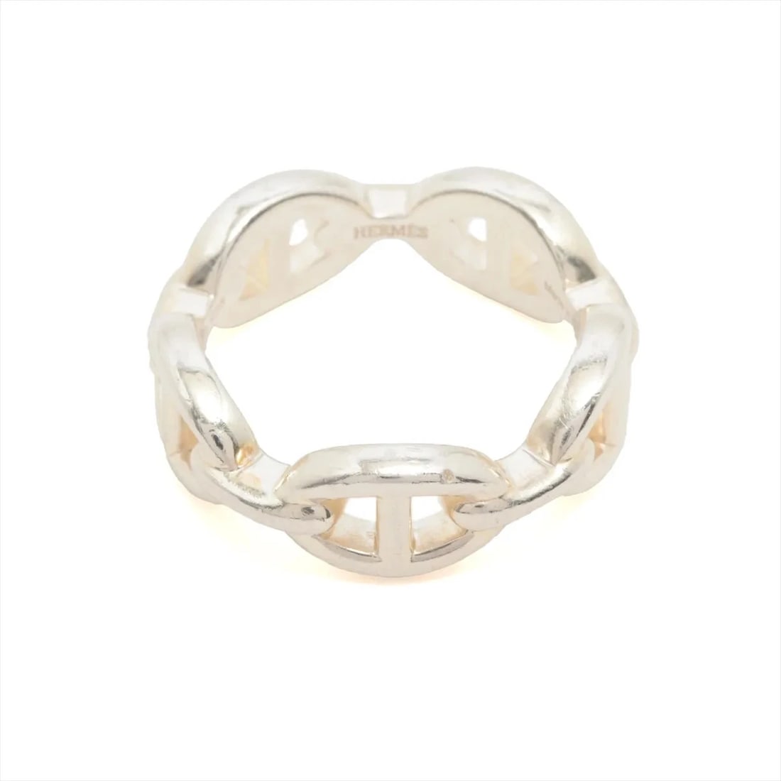 HERMÈS CHAÎNE D'ANCRE ENCHAINEE RING: Hermès Chaîne d'Ancre Enchainee Ring Brand: Hermès Type: Ring Material: 925 Color: Silver Size: 6.75 - 7 US Accessories: None Accessories Notice: When purchasing pre-owned goods, please