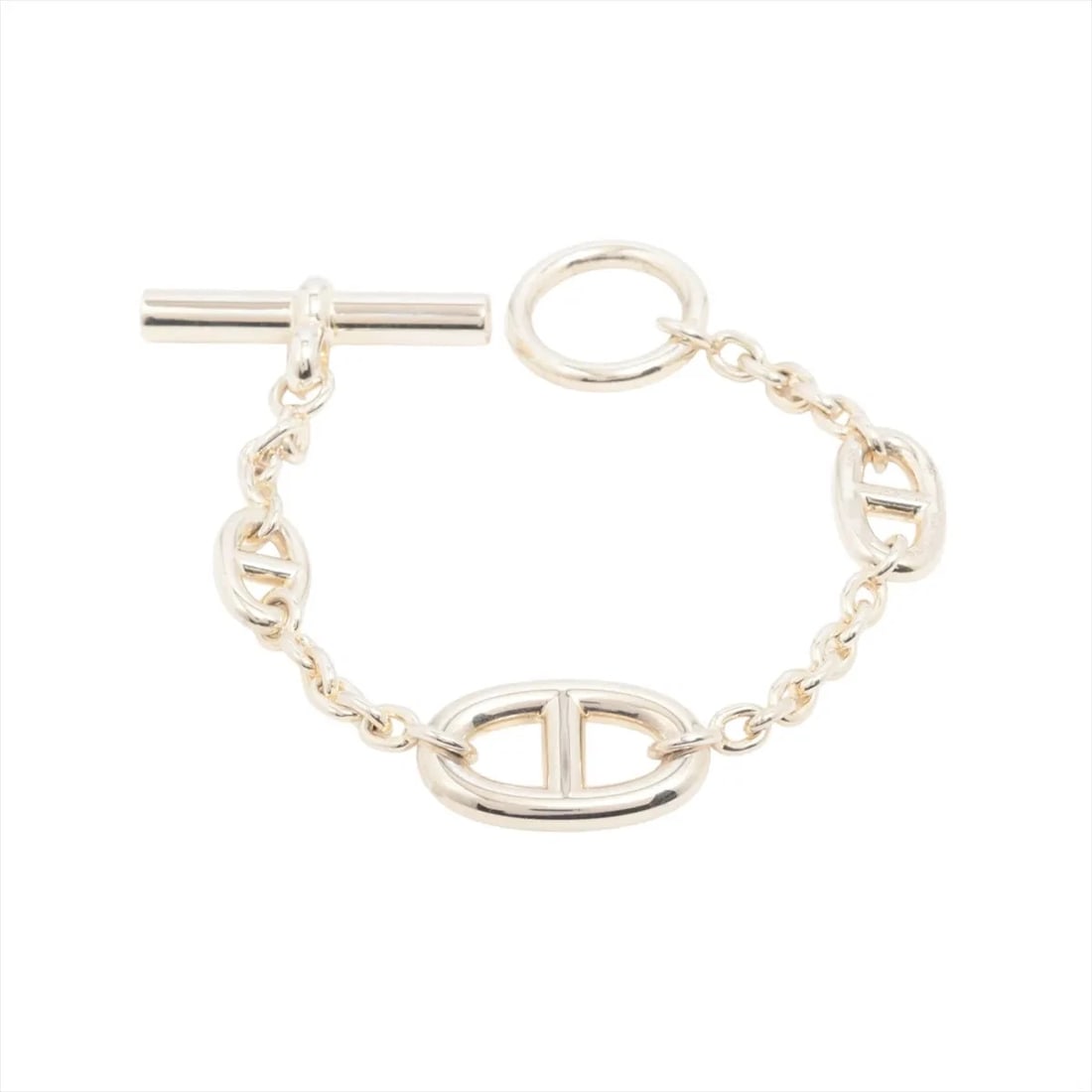 HERMÈS CHAÎNE D'ANCRE FARANDOLE BRACELET 925 SILVER: Hermès Chaîne d'Ancre Farandole Bracelet 925 Silver Brand: Hermès Type: Bracelet Material: 925 Color: Silver Size: Bracelet length:13 Accessories: None Accessories Notice: When purchasing