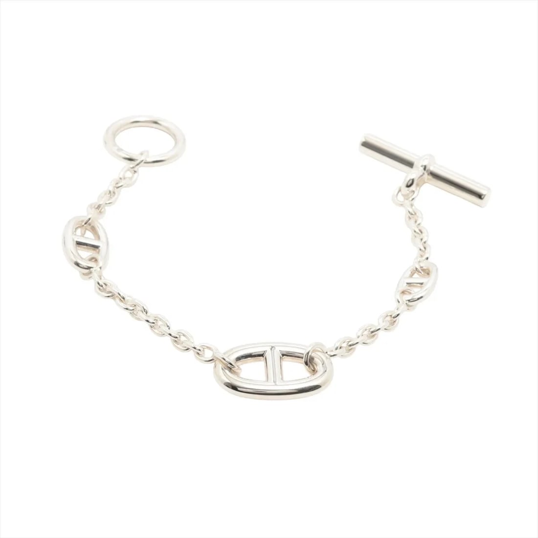 HERMÈS CHAÎNE D'ANCRE FARANDOLE BRACELET 925 SILVER: Hermès Chaîne d'Ancre Farandole Bracelet 925 Silver Brand: Hermès Type: Bracelet Material: 925 Color: Silver Size: Bracelet length:16.5 Accessories: None Accessories Notice: When