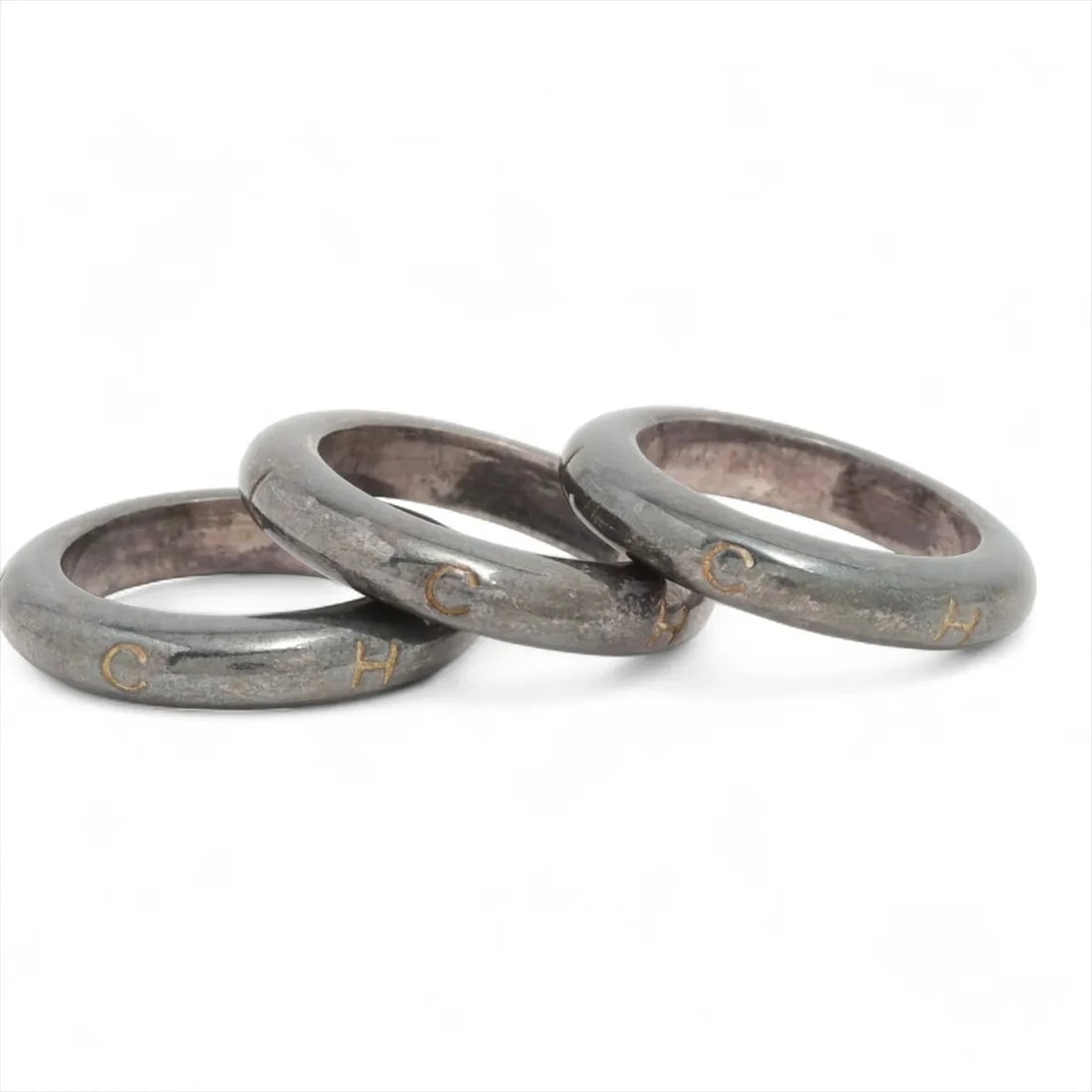 CHANEL LOGO RING 925 SILVER SET