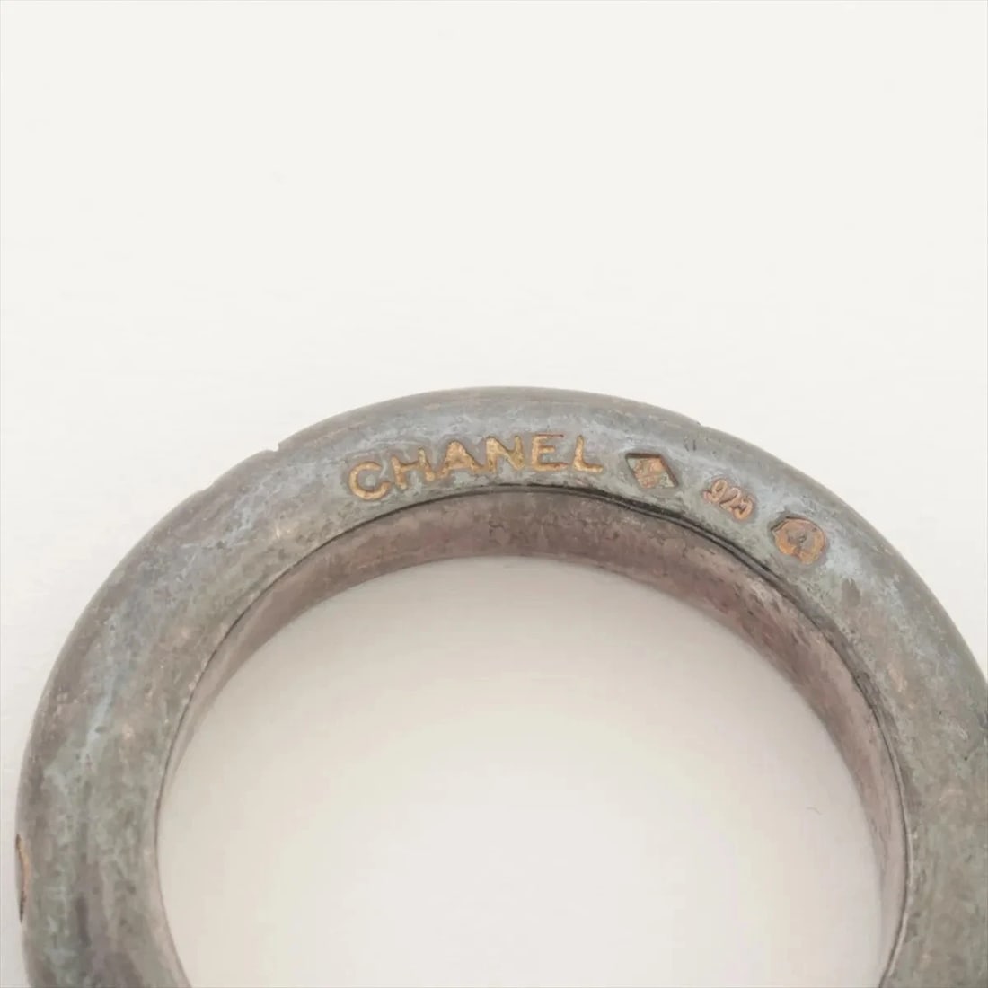 CHANEL LOGO RING 925 SILVER SET - 3