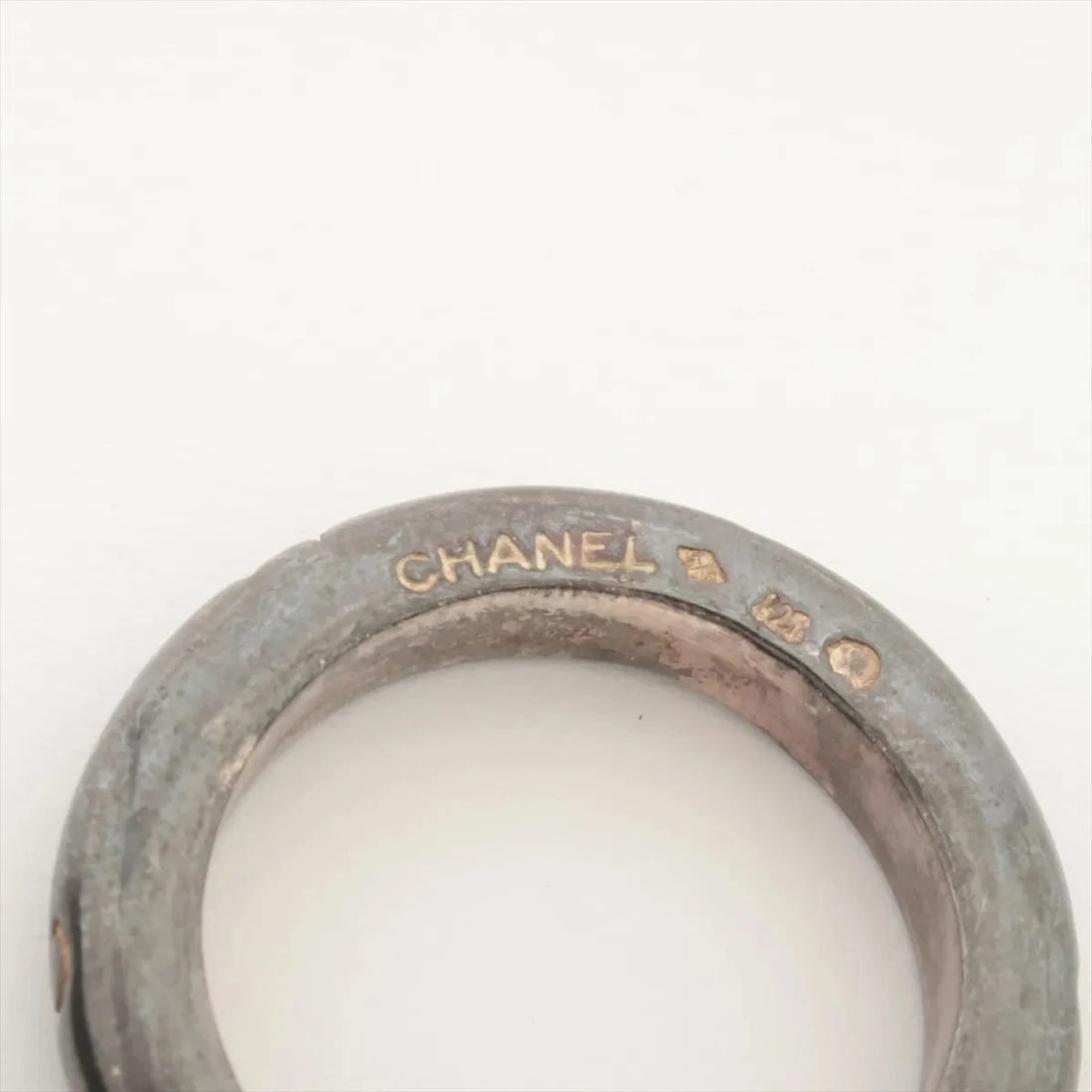 CHANEL LOGO RING 925 SILVER SET - 4