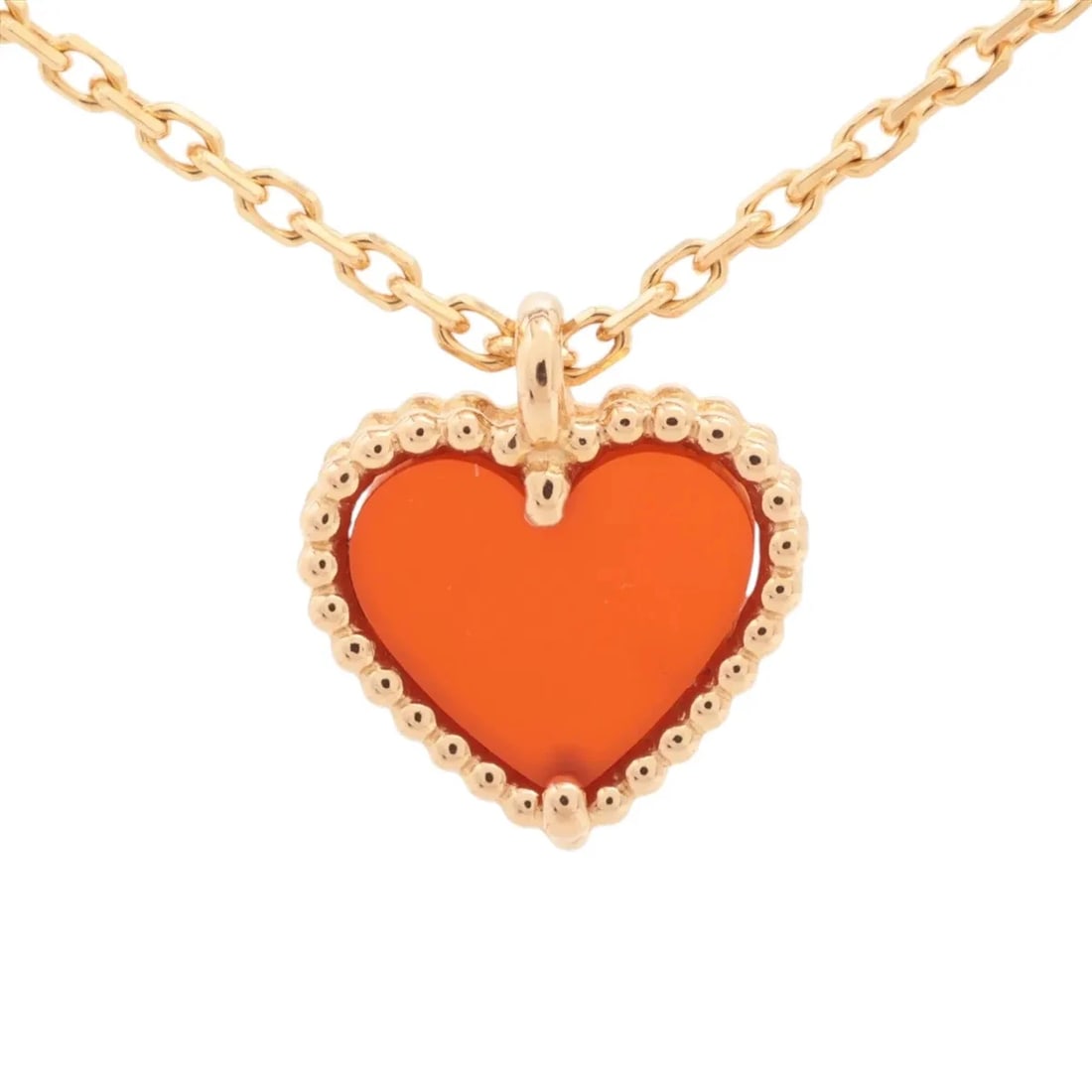 VAN CLEEF & ARPELS SWEET ALHAMBRA HEARTS NECKLACE 750(PG): Van Cleef & Arpels Sweet Alhambra hearts Necklace 750(PG) Brand: Van Cleef & Arpels Type: Necklace Material: 750(PG) Color: Pink Gold Size: Chain length:41.5 Accessories: None Accessories