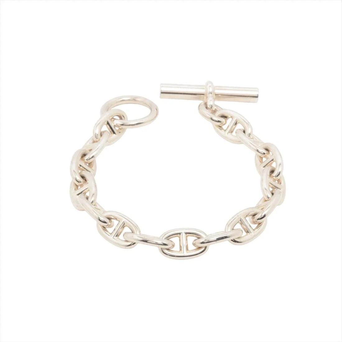 HERMÈS CHAÎNE D'ANCRE BRACELET 15 FRAMES 925: Hermès Chaîne d'Ancre Bracelet 15 frames 925 Brand: Hermès Type: Bracelet Material: 925 Color: Silver Size: Bracelet length:16 Accessories: None Accessories Notice: When purchasing