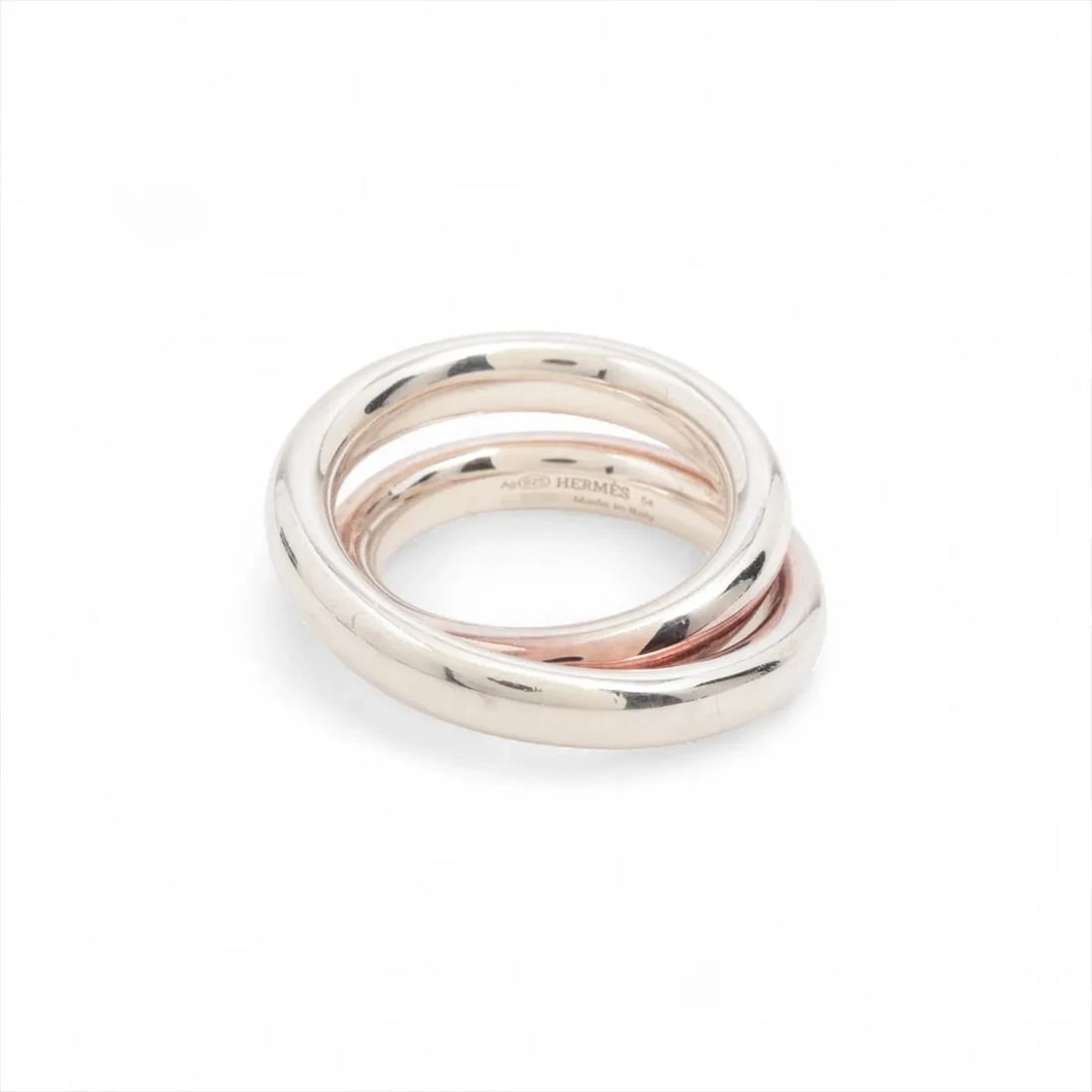 HERMÈS VERTIGES RING 925 SILVER: Hermès Vertiges Ring 925 Silver Brand: Hermès Type: Ring Material: 925 Color: Silver Size: 6.75 - 7 US Accessories: None Accessories Notice: When purchasing pre-owned goods, please refer t