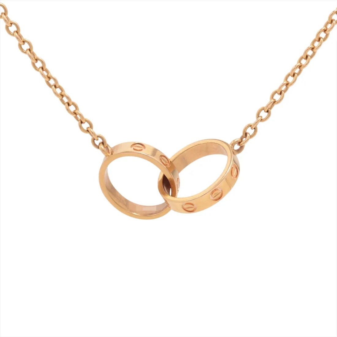 CARTIER BABY LOVE NECKLACE 750(PG): Cartier Baby Love Necklace 750(PG) Brand: Cartier Type: Necklace Material: 750(PG) Color: Pink Gold Size: Chain length:45 Accessories: None Accessories Notice: When purchasing pre-owned