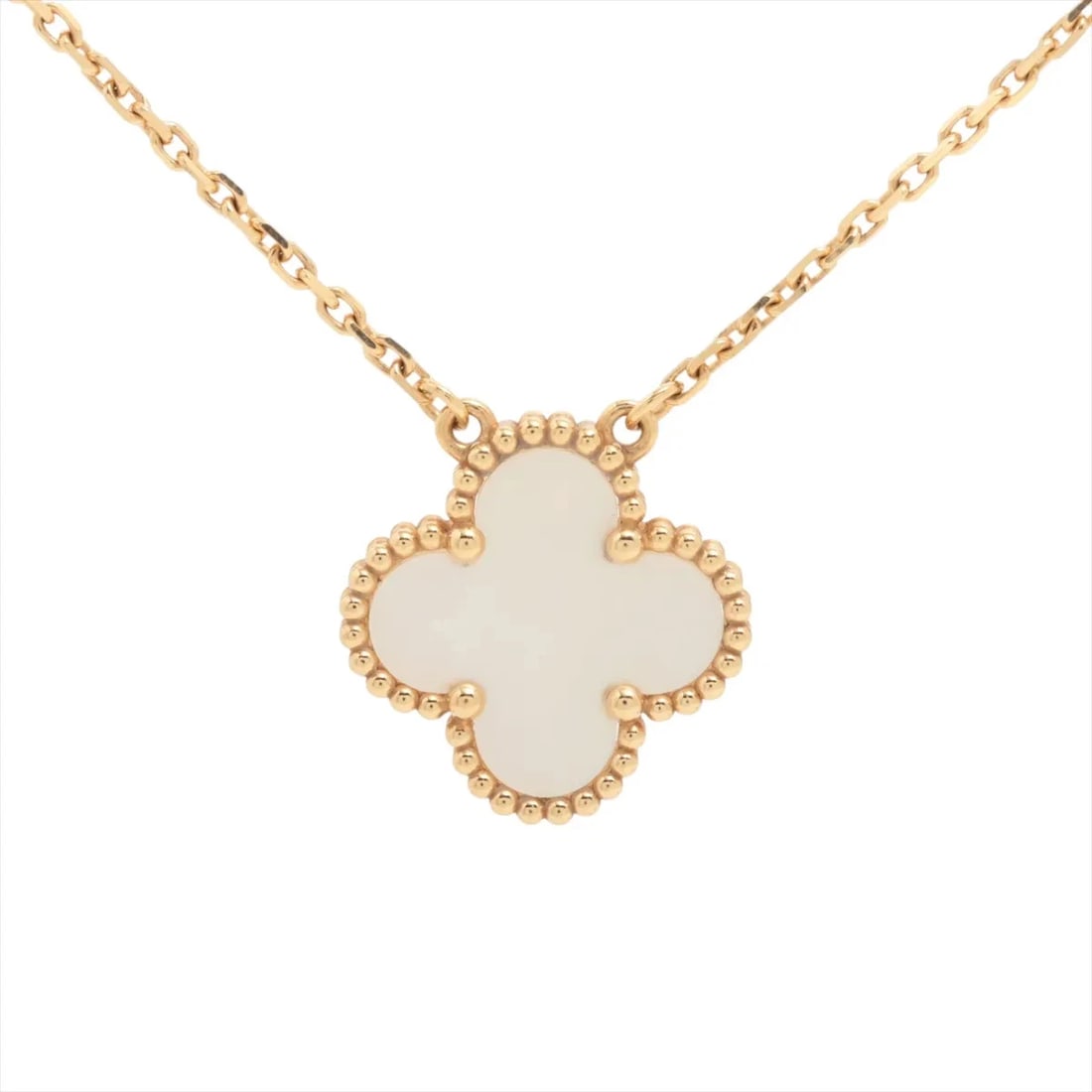 VAN CLEEF & ARPELS VINTAGE ALHAMBRA NECKLACE 750(YG): Van Cleef & Arpels Vintage Alhambra Necklace 750(YG) Brand: Van Cleef & Arpels Type: Necklace Material: 750(YG) Color: Yellow Gold Size: Chain length:41.8 Accessories: None Accessories