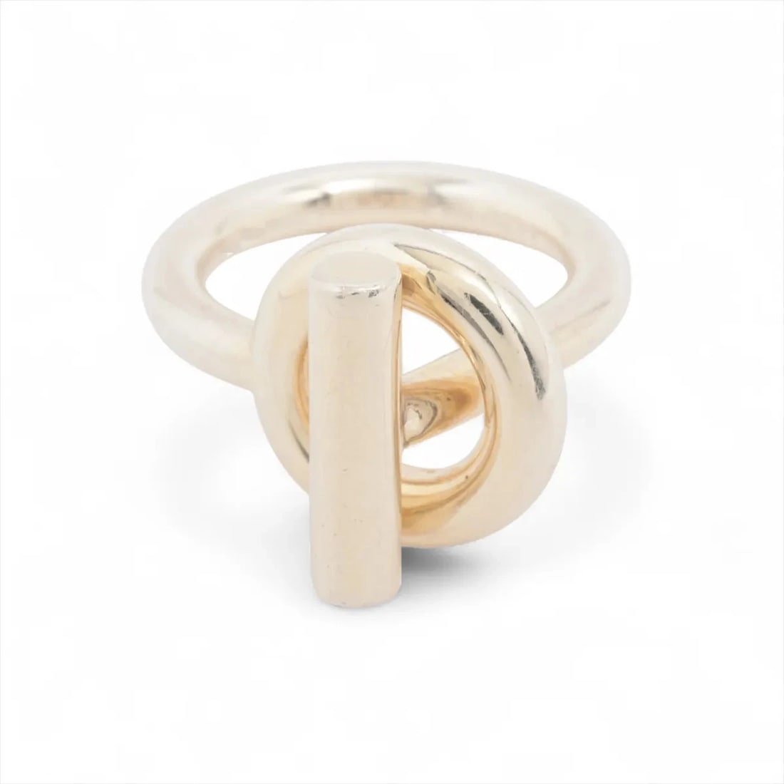 HERMÈS ECHAPPEE RING 925 SILVER: Hermès Echappee Ring 925 Silver Brand: Hermès Type: Ring Material: 925 Silver Color: Silver Size: 5.25 US Accessories: None Accessories Notice: When purchasing pre-owned goods, please refe