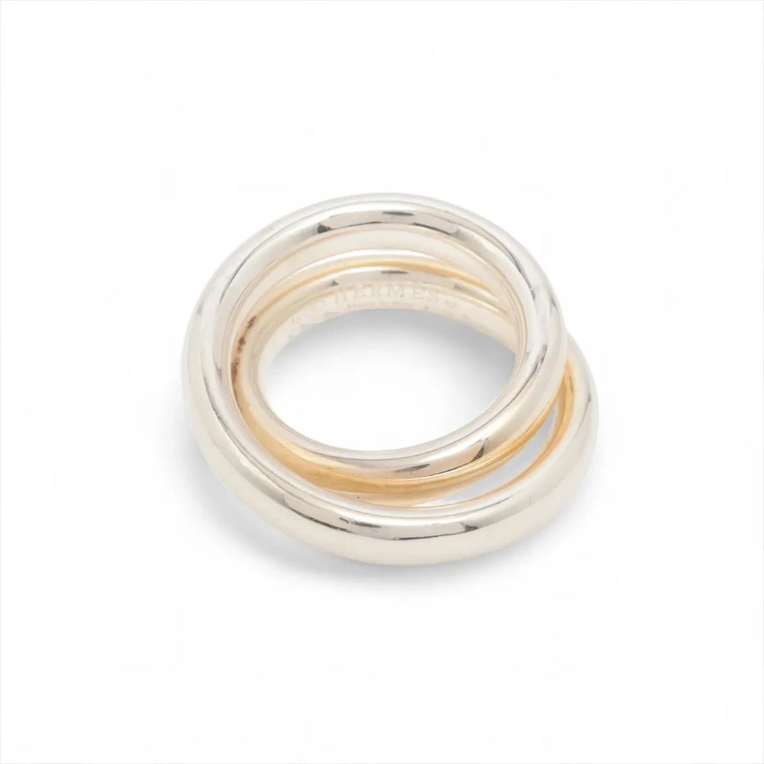 HERMÈS VERTIGES RING 925 SILVER: Hermès Vertiges Ring 925 Silver Brand: Hermès Type: Ring Material: 925 Color: Silver Size: 5.5 - 5.75 US Accessories: None Accessories Notice: When purchasing pre-owned goods, please refer