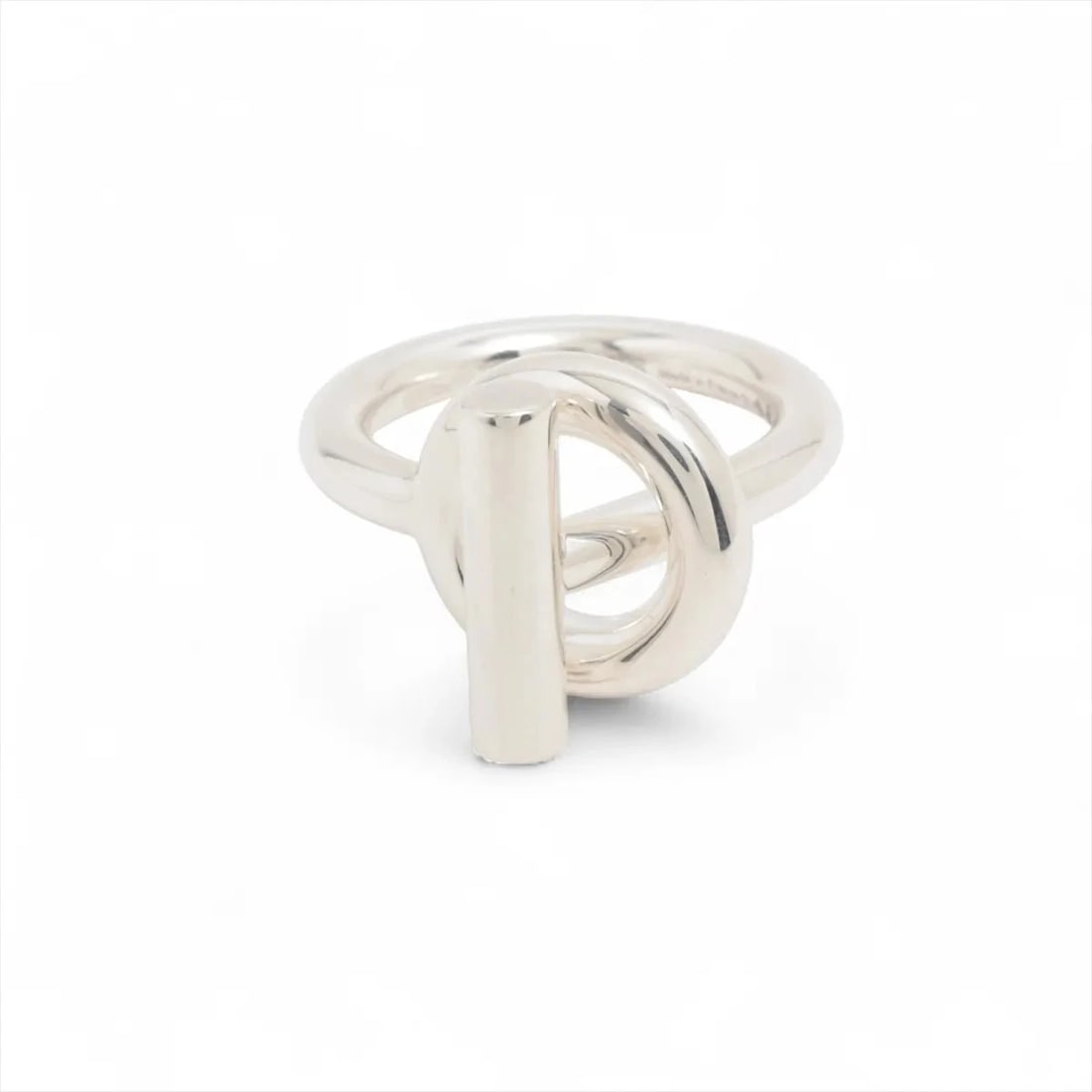HERMÈS ECHAPPEE RING 925 SILVER: Hermès Echappee Ring 925 Silver Brand: Hermès Type: Ring Material: 925 Color: Silver Size: 6.75 - 7 US Accessories: None Accessories Notice: When purchasing pre-owned goods, please refer t