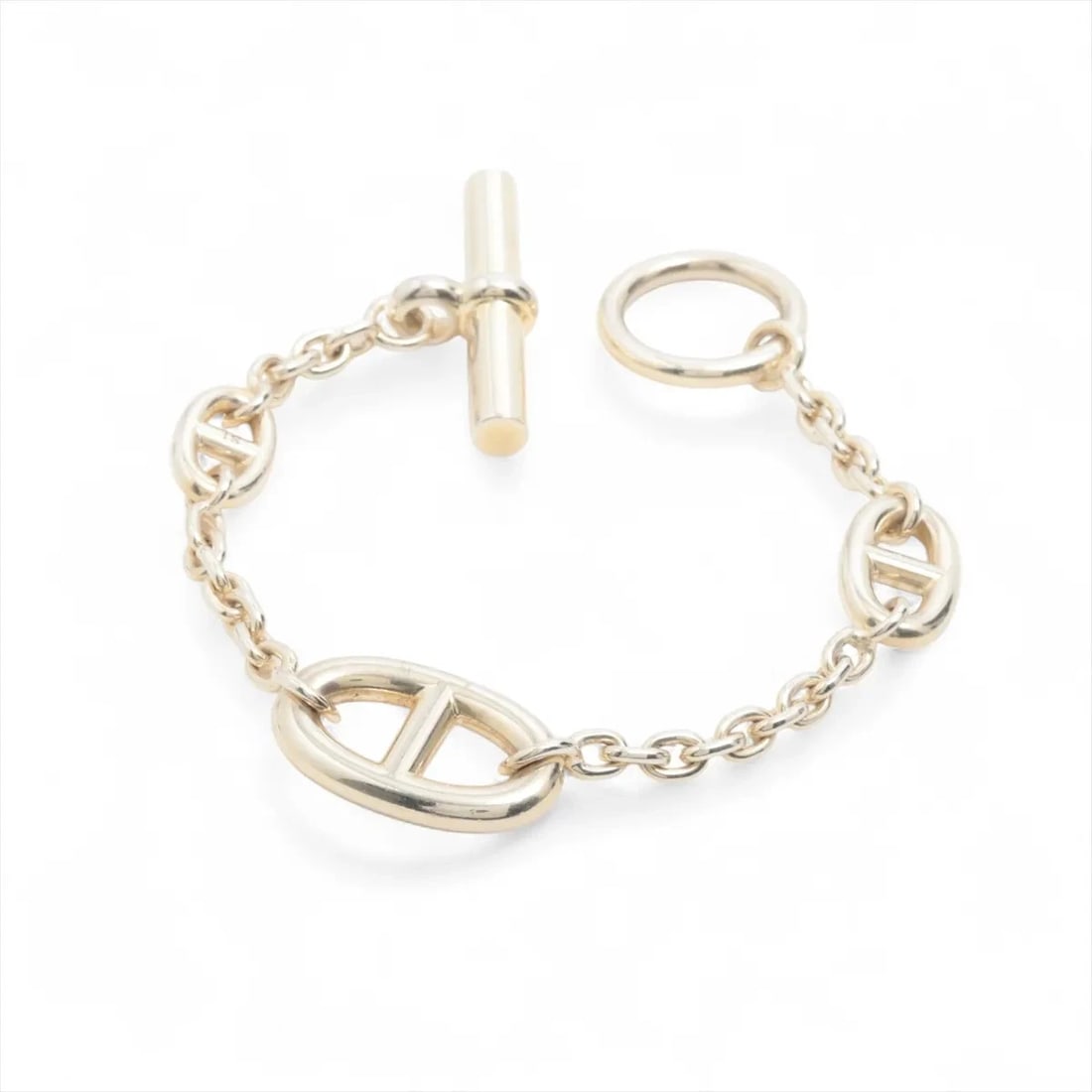 HERMÈS CHAÎNE D'ANCRE FARANDOLE BRACELET 925 SILVER: Hermès Chaîne d'Ancre Farandole Bracelet 925 Silver Brand: Hermès Type: Bracelet Material: 925 Color: Silver Size: Bracelet length:14.5 Accessories: None Accessories Notice: When