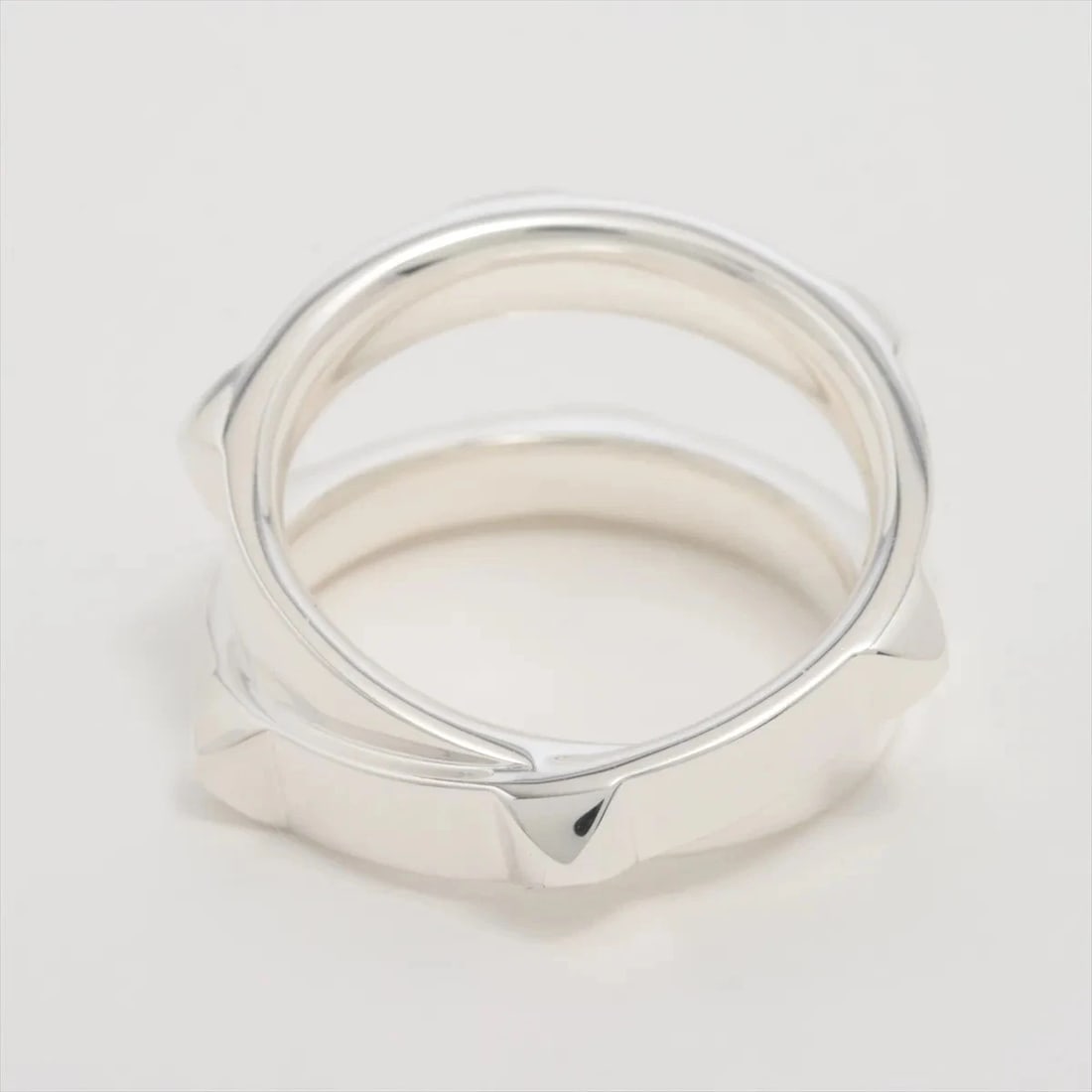 HERMÈS MINI CREW DOUBLE RING 925 SILVER - 2