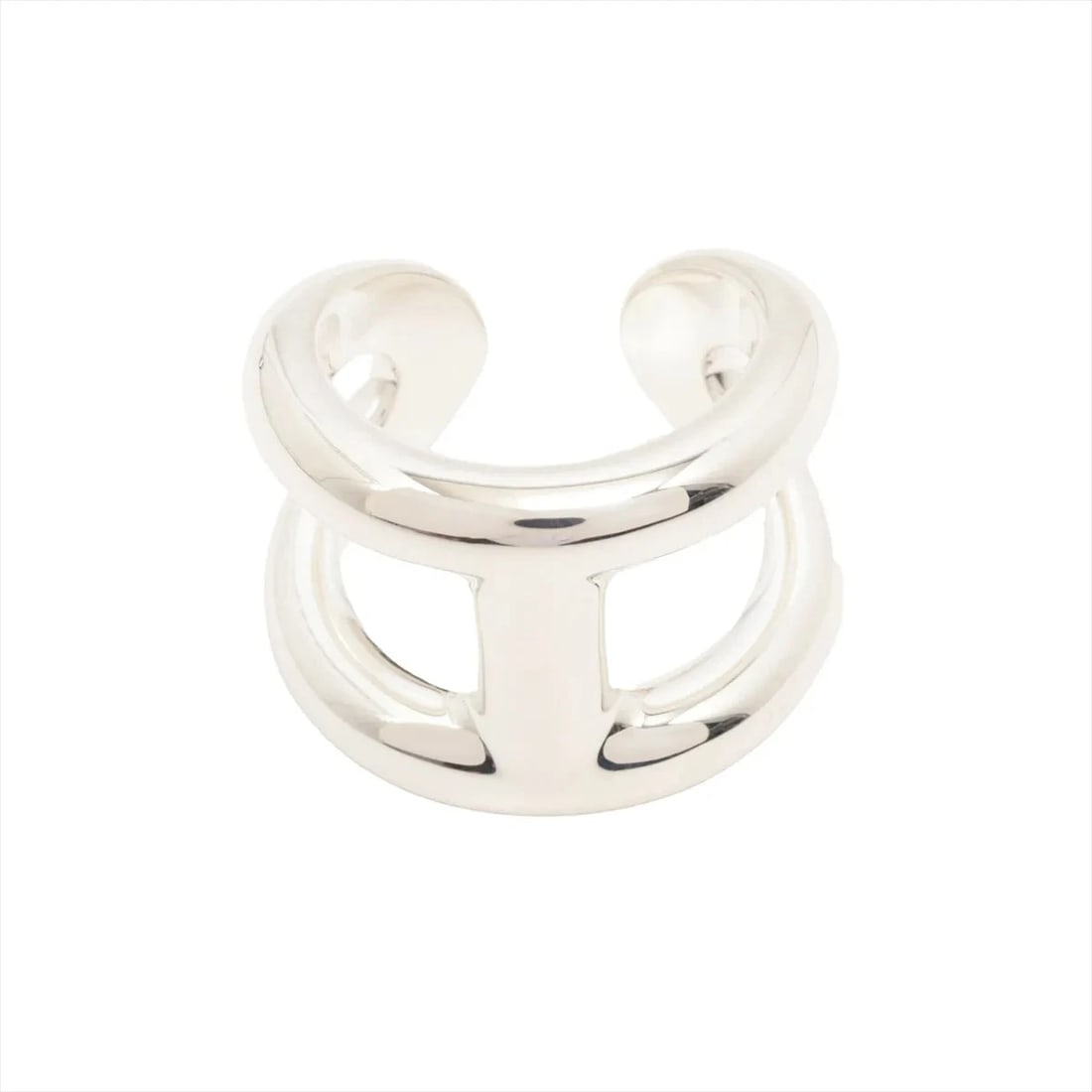 HERMÈS OSMO'S GM RING 925 SILVER: Hermès Osmo's GM Ring 925 Silver Brand: Hermès Type: Ring Material: 925 Color: Silver Size: 6 US Accessories: None Accessories Notice: When purchasing pre-owned goods, please refer to the