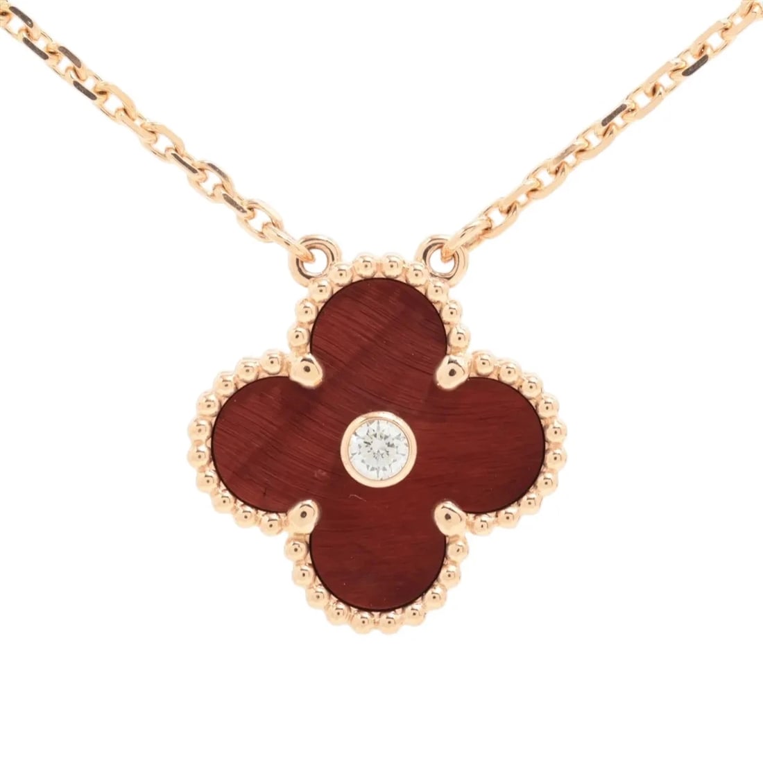 VAN CLEEF & ARPELS VINTAGE ALHAMBRA NECKLACE 750(PG): Van Cleef & Arpels Vintage Alhambra Necklace 750(PG) Brand: Van Cleef & Arpels Type: Necklace Material: 750(PG) Color: Pink Gold Size: Chain length:42 Accessories: None Accessories Notice: