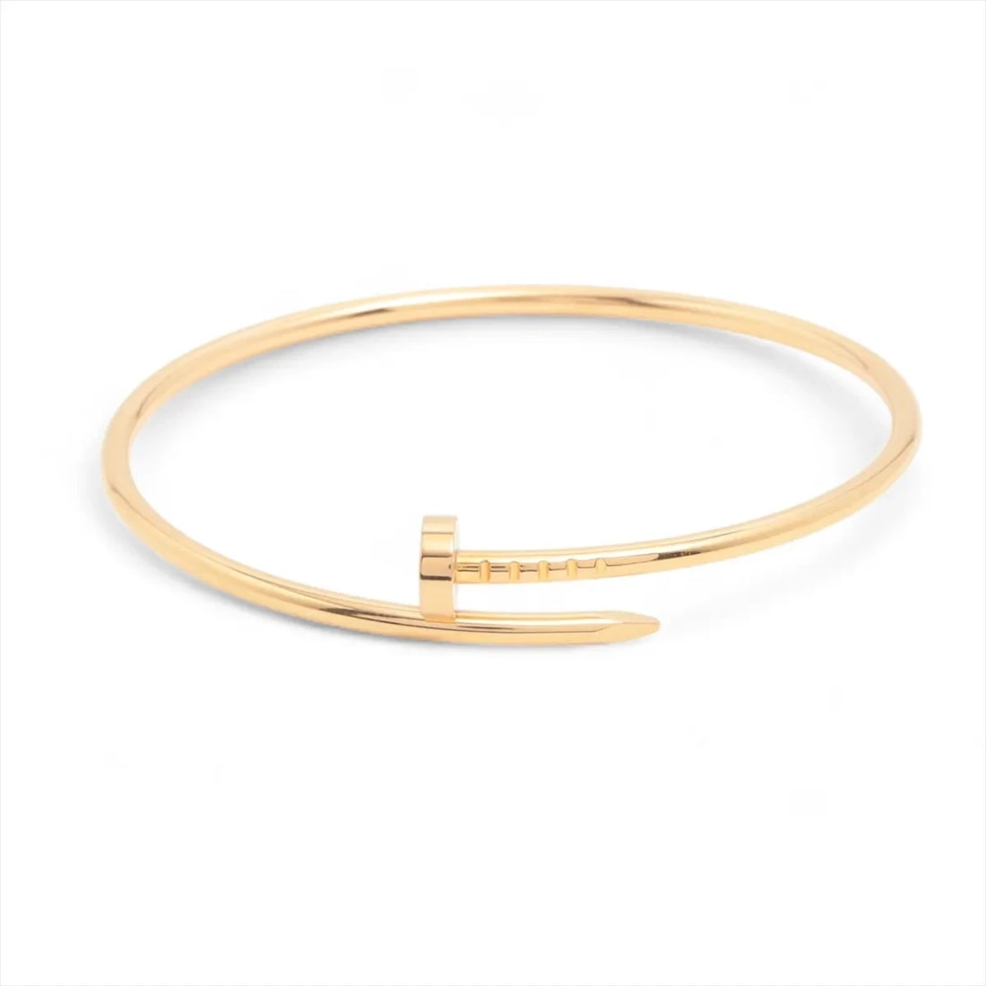 CARTIER JUSTE UN CLOU SM BRACELET 750(PG): Cartier Juste un Clou SM Bracelet 750(PG) Brand: Cartier Type: Bracelet Material: 750(PG) Color: Pink Gold Size: Bracelet length:17.1 Accessories: None Accessories Notice: When purchasing