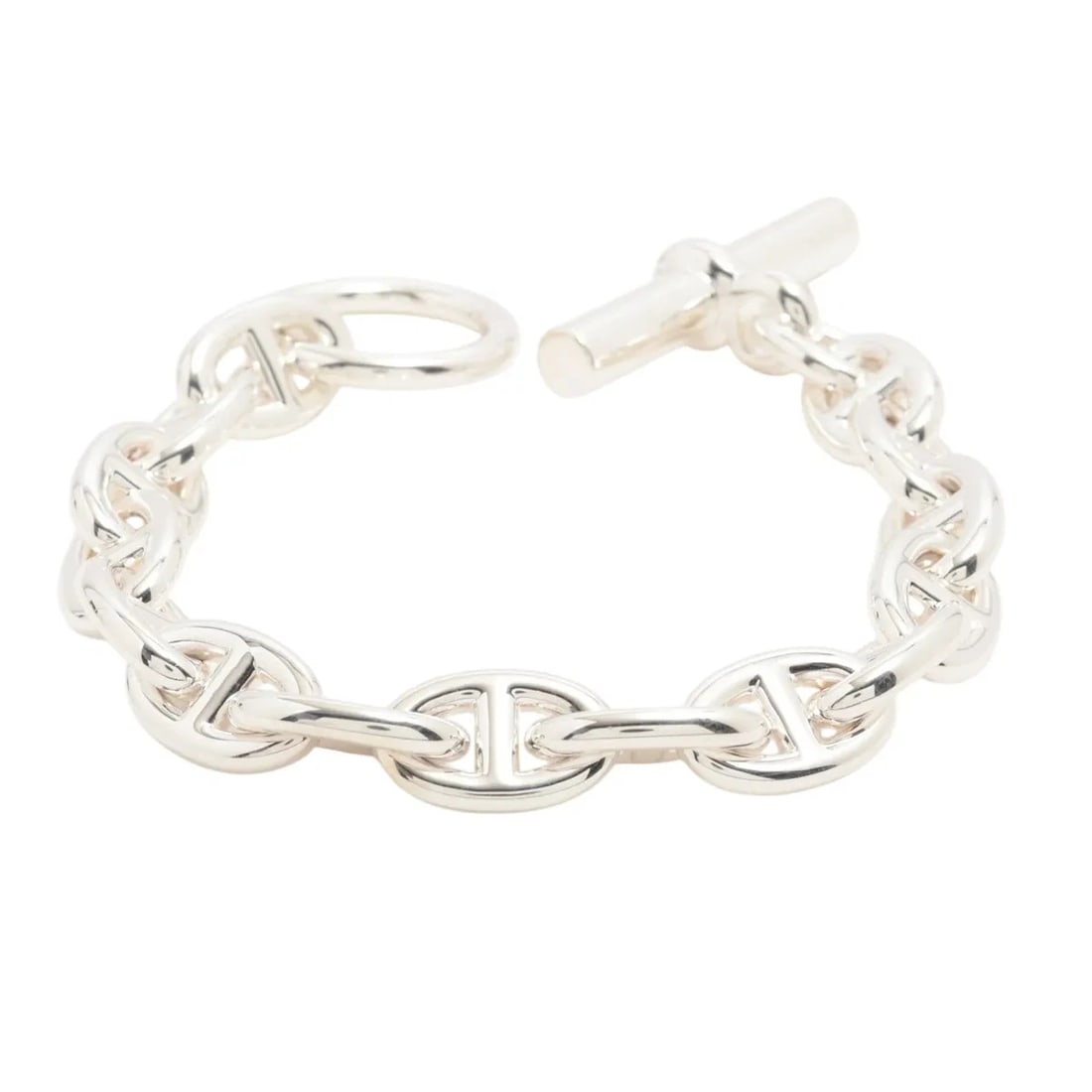 HERMÈS CHAÎNE D'ANCRE PM BRACELET 15 FRAMES 925 SILVER: Hermès Chaîne d'Ancre PM Bracelet 15 frames 925 Silver Brand: Hermès Type: Bracelet Material: 925 Color: Silver Size: Bracelet length:12 Accessories: None Accessories Notice: When purchasi