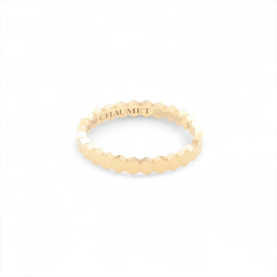 CHAUMET BE MY LOVE HONEYCOMB RING 750(YG): Chaumet Be My Love honeycomb Ring 750(YG) Brand: Chaumet Type: Ring Material: 750(YG) Color: Yellow Gold Size: 5.25 US Accessories: None Accessories Notice: When purchasing pre-owned goods,