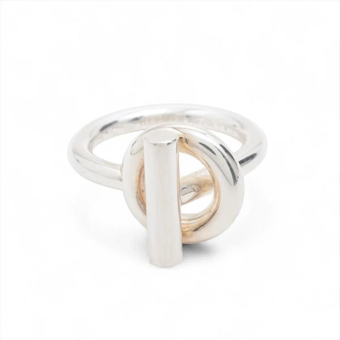 HERMÈS ECHAPPEE RING 925 SILVER: Hermès Echappee Ring 925 Silver Brand: Hermès Type: Ring Material: 925Silver Color: Silver Size: 7.5 US Accessories: None Accessories Notice: When purchasing pre-owned goods, please refer