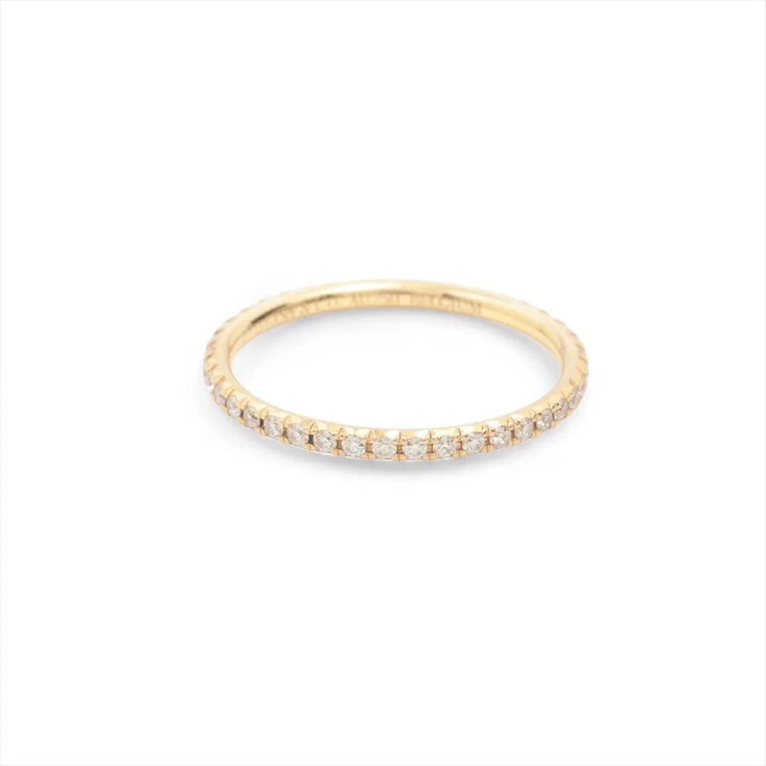 TIFFANY METRO FULL CIRCLE DIAMOND RING 750(YG): Tiffany Metro Full circle diamond Ring 750(YG) Brand: Tiffany Type: Ring Material: 750(YG) Color: Yellow Gold Size: 4.75-5US Accessories: None Accessories Notice: When purchasing pre-owned
