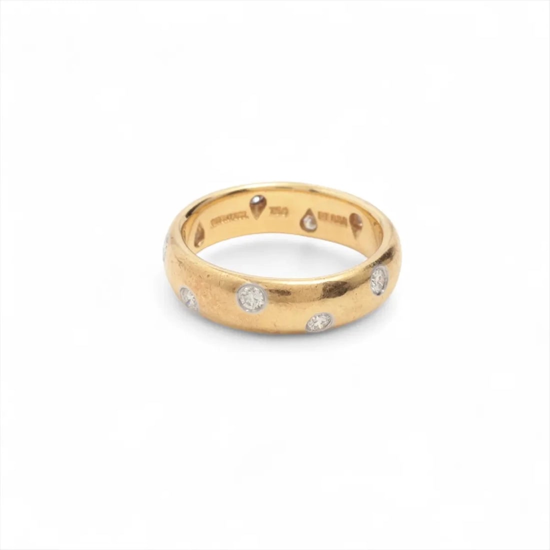 TIFFANY DOTS DIAMOND RING 750(YG)×PT950 (1 of 2)