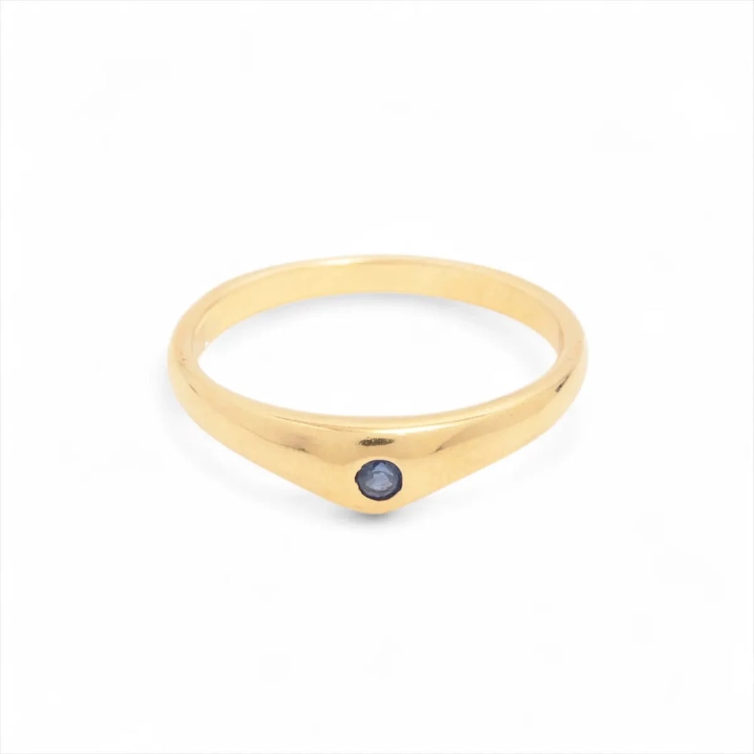 TIFFANY SAPPHIRE RING 750(YG): Tiffany Sapphire Ring 750(YG) Brand: Tiffany Type: Ring Material: 750(YG) Color: Yellow gold Size: 6 - 6.25 US Accessories: None Accessories Notice: When purchasing pre-owned goods, please