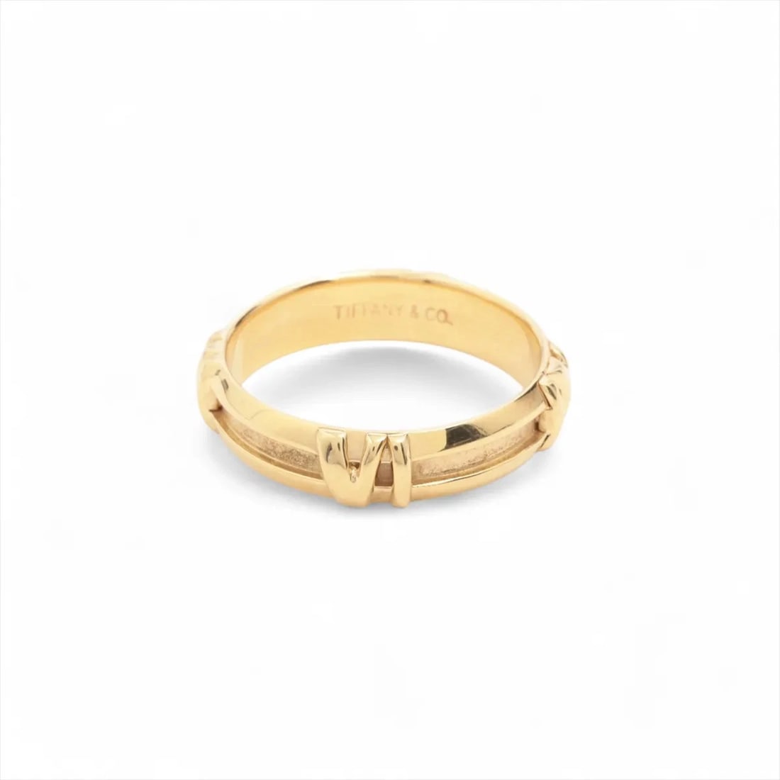 TIFFANY ATLAS NUMERIC RING 750(YG): Tiffany Atlas Numeric Ring 750(YG) Brand: Tiffany Type: Ring Material: 750(YG) Color: Yellow Gold Size: 6 US Accessories: None Accessories Notice: When purchasing pre-owned goods, please r