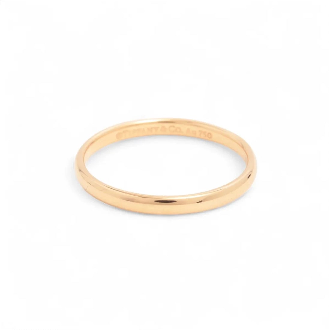 TIFFANY CLASSIC BAND RING 750(PG): Tiffany Classic Band Ring 750(PG) Brand: Tiffany Type: Ring Material: 750(PG) Color: Pink Gold Size: 5.25 US Accessories: None Accessories Notice: When purchasing pre-owned goods, please refer
