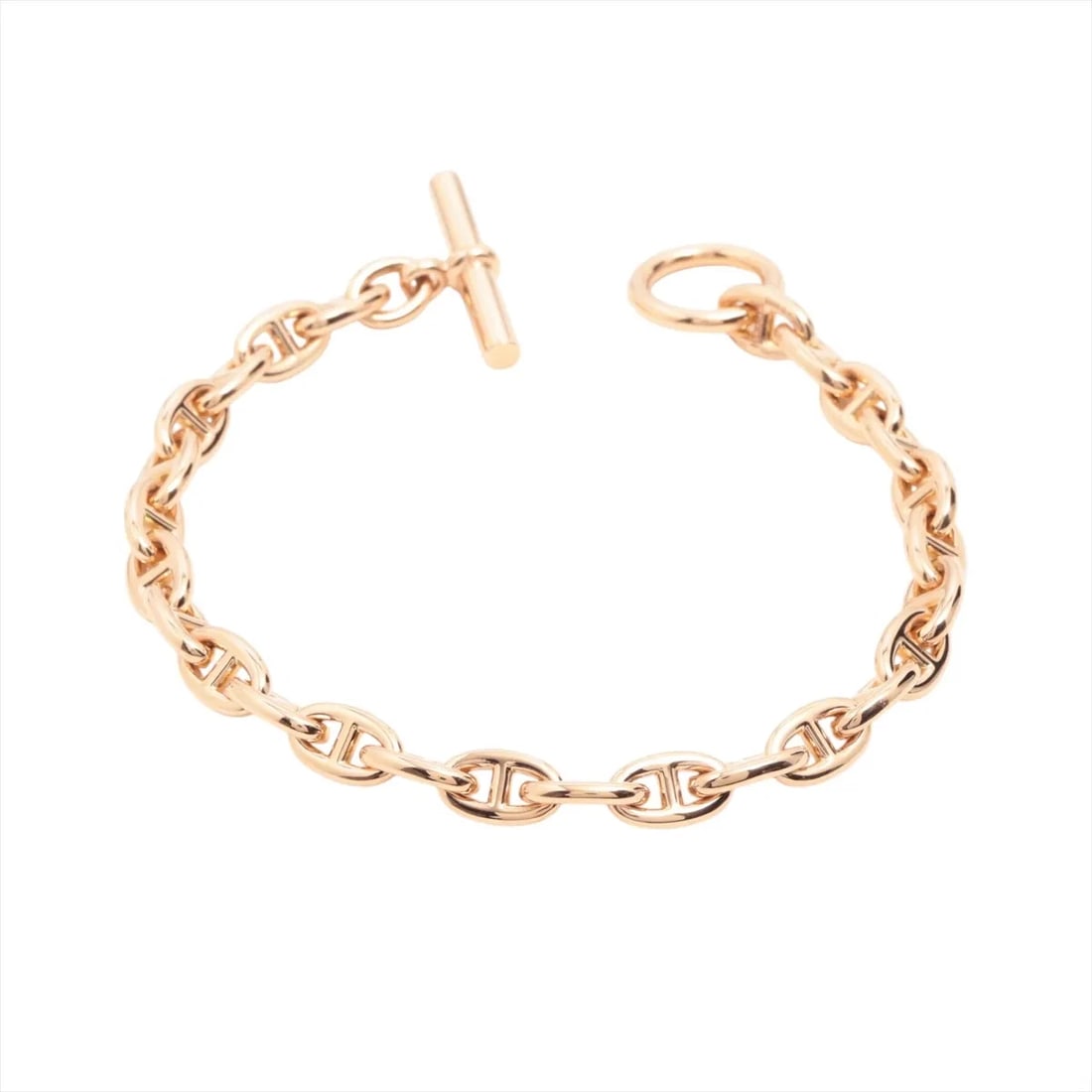 HERMÈS CHAÎNE D'ANCRE TPM BRACELET 750(PG): Hermès Chaîne d'Ancre TPM Bracelet 750(PG) Brand: Hermès Type: Bracelet Material: 750(PG) Color: Pink Gold Size: Bracelet length:18.6 Accessories: None Accessories Notice: When purchasing