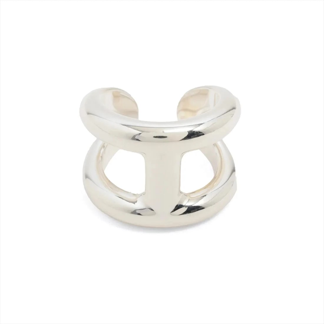 HERMÈS OSMO'S GM RING 925 SILVER: Hermès Osmo's GM Ring 925 Silver Brand: Hermès Type: Ring Material: 925 Color: Silver Size: 6 US Accessories: None Accessories Notice: When purchasing pre-owned goods, please refer to the