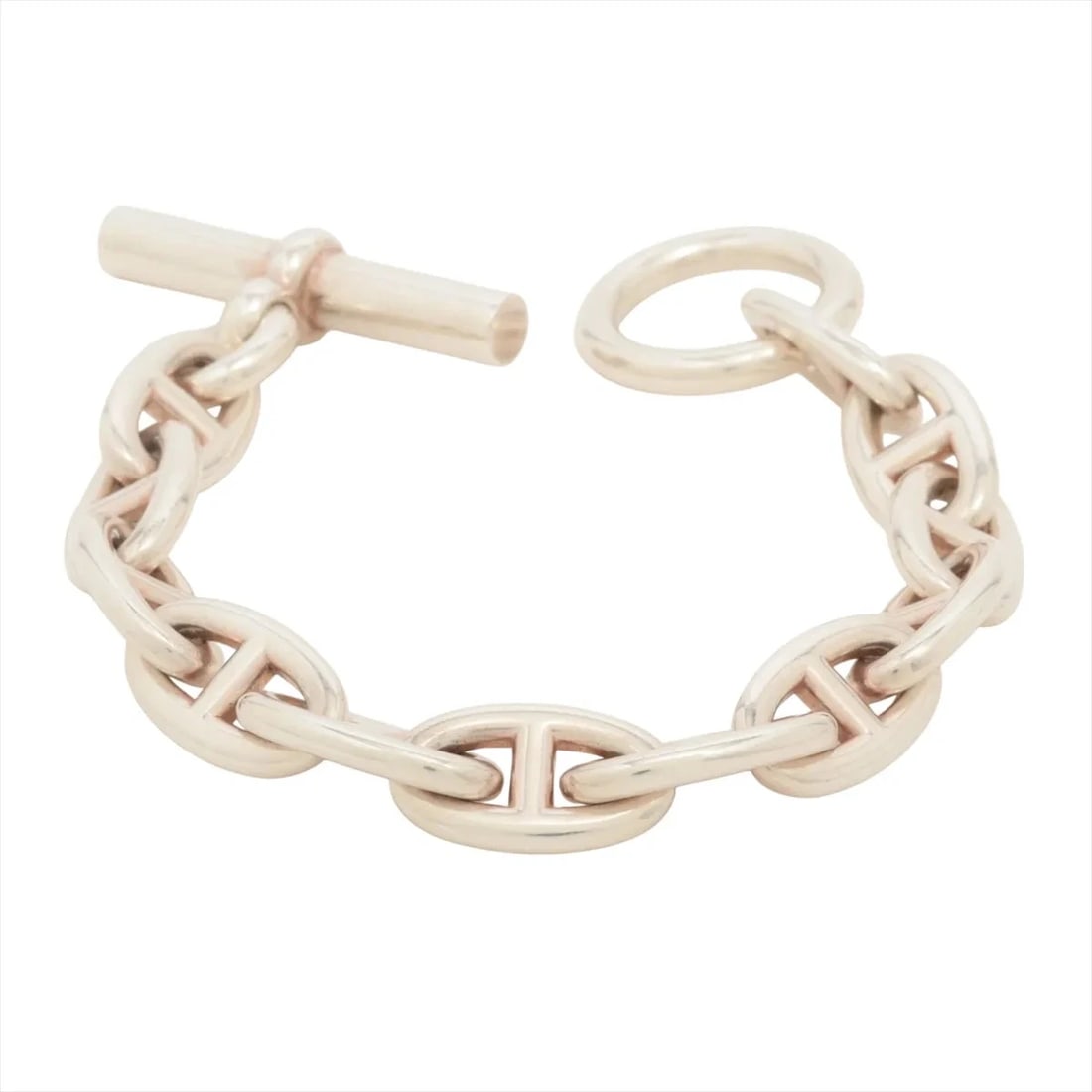 HERMÈS CHAÎNE D'ANCRE BRACELET 12 FRAMES 925 SILVER: Hermès Chaîne d'Ancre Bracelet 12 frames 925 Silver Brand: Hermès Type: Bracelet Material: 925 Color: Silver Size: Bracelet length:15.5 Accessories: None Accessories Notice: When