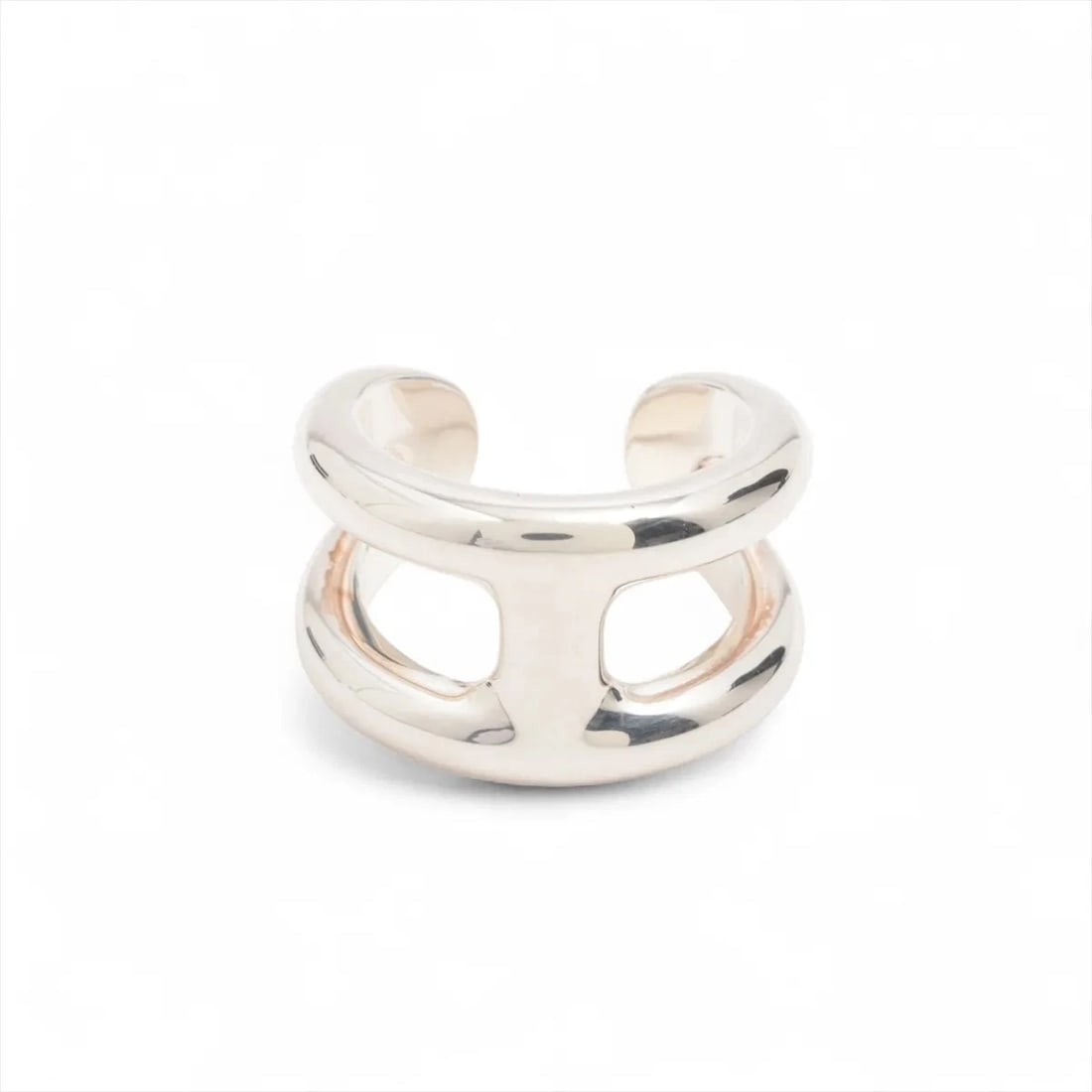HERMÈS OSMOZ PM RING 925 SILVER: Hermès Osmoz PM Ring 925 Silver Brand: Hermès Type: Ring Material: 925 Color: Silver Size: 5.25 US Accessories: None Accessories Notice: When purchasing pre-owned goods, please refer to th