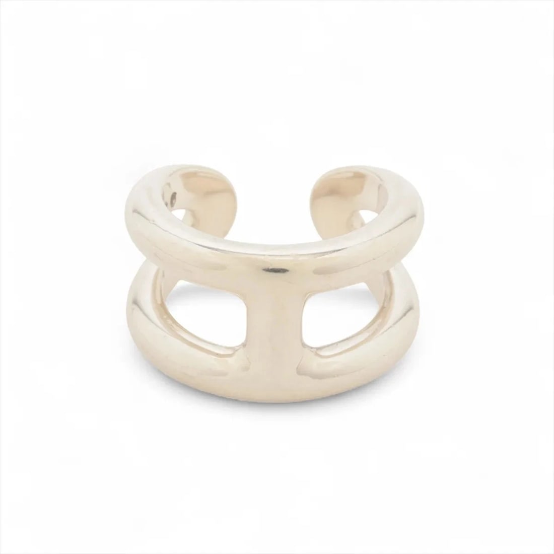 HERMÈS OSMOZ PM RING 925 SILVER: Hermès Osmoz PM Ring 925 Silver Brand: Hermès Type: Ring Material: 925 Color: Silver Size: 6.75 - 7 US Accessories: None Accessories Notice: When purchasing pre-owned goods, please refer t