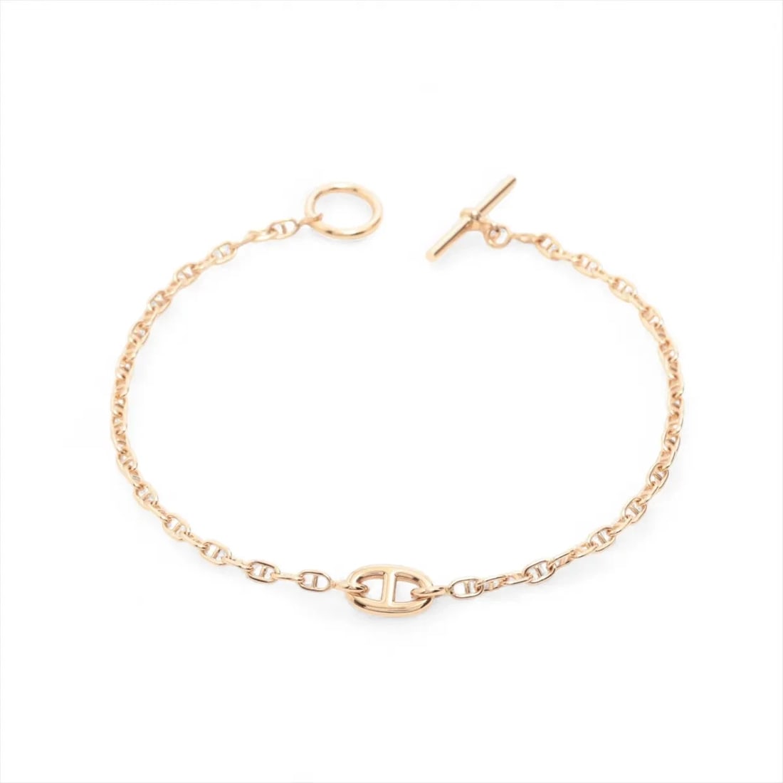 HERMÈS CHAÎNE D'ANCRE FARANDOLE BRACELET 750(PG): Hermès Chaîne d'Ancre Farandole Bracelet 750(PG) Brand: Hermès Type: Bracelet Material: 750(PG) Color: Pink Gold Size: Bracelet length:18.1 Accessories: None Accessories Notice: When