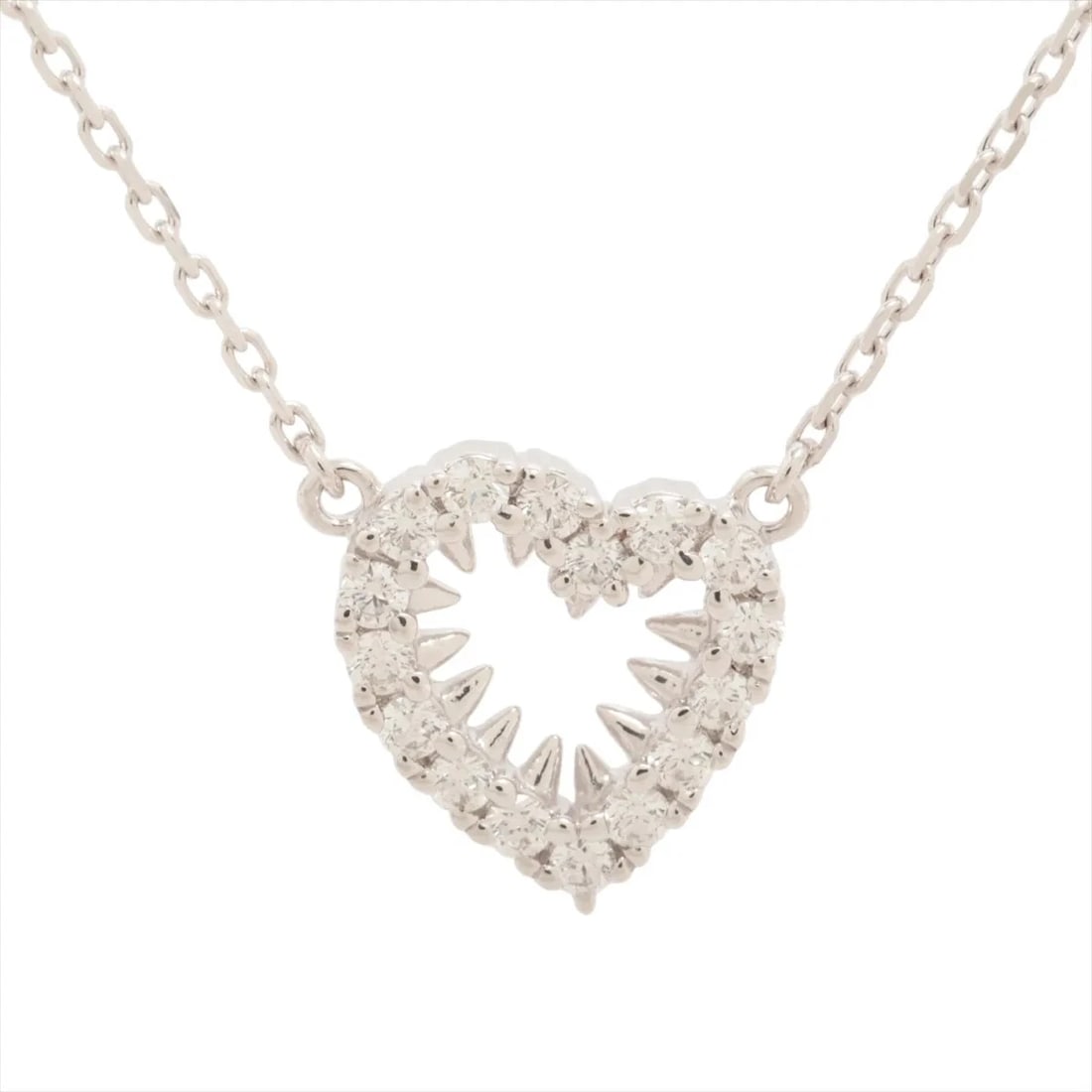 TASAKI DANGER HEARTS DIAMOND NECKLACE 750(WG): TASAKI Danger hearts diamond Necklace 750(WG) Brand: TASAKI Type: Necklace Material: 750(WG) Color: White Gold Size: Chain length:45.5 Accessories: None Accessories Notice: When purchasing