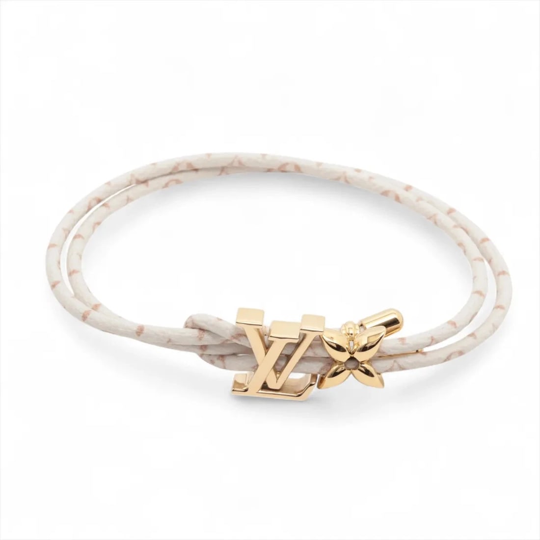 LOUIS VUITTON BRASSERIE BRACELET PVC×GP: Louis Vuitton Brasserie Bracelet PVC×GP Brand: Louis Vuitton Type: Bracelet Material: PVC×GP Color: Dune Size: Bracelet length:19.5 Accessories: None Accessories Notice: When purchasing