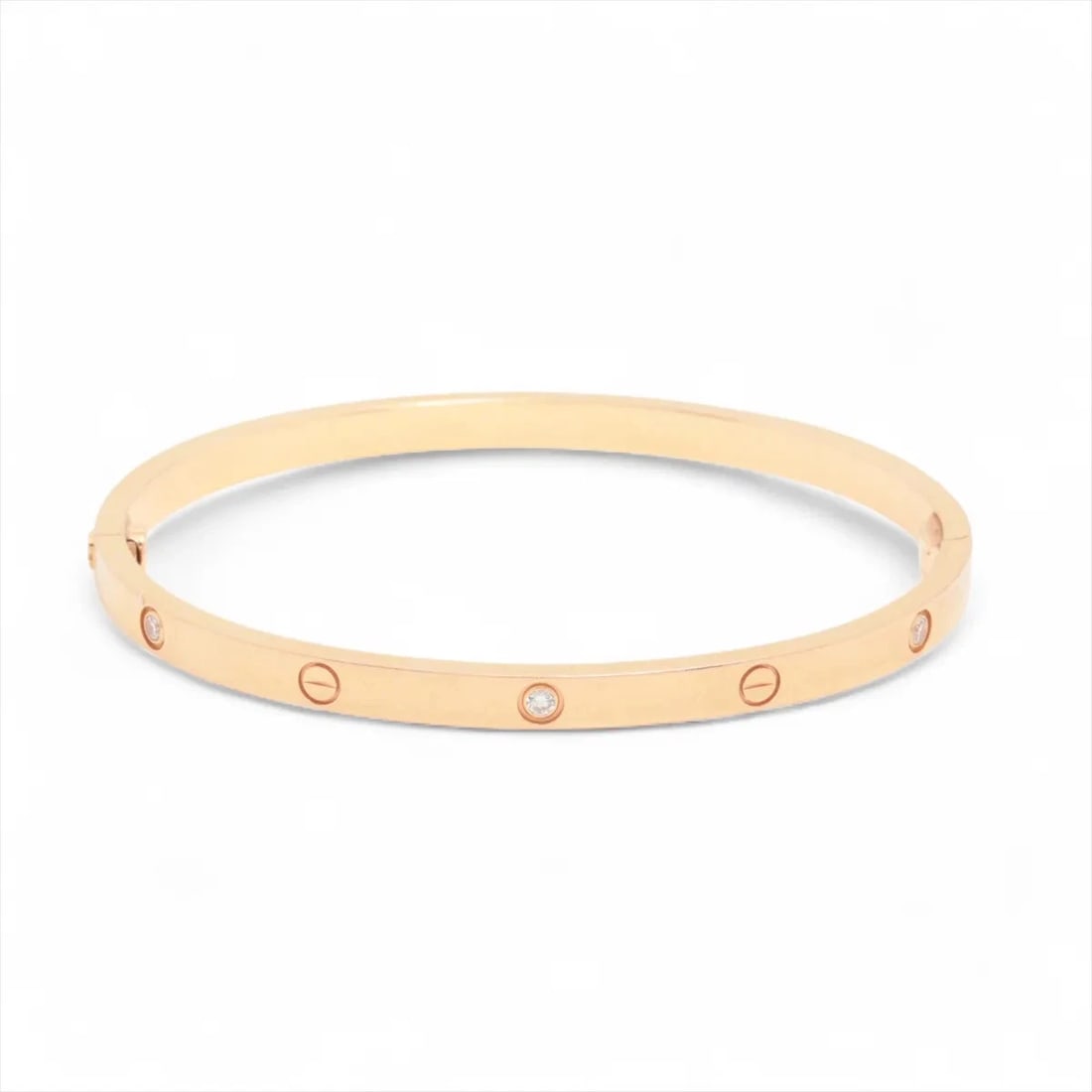 CARTIER LOVE SM HALF DIAMOND BRACELET 750(PG) (1 of 2)