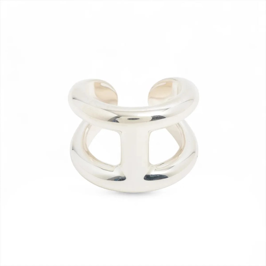 HERMÈS OSMO'S GM RING 925 SILVER: Hermès Osmo's GM Ring 925 Silver Brand: Hermès Type: Ring Material: 925 Color: Silver Size: 6.25 - 6.5 US Accessories: None Accessories Notice: When purchasing pre-owned goods, please refe