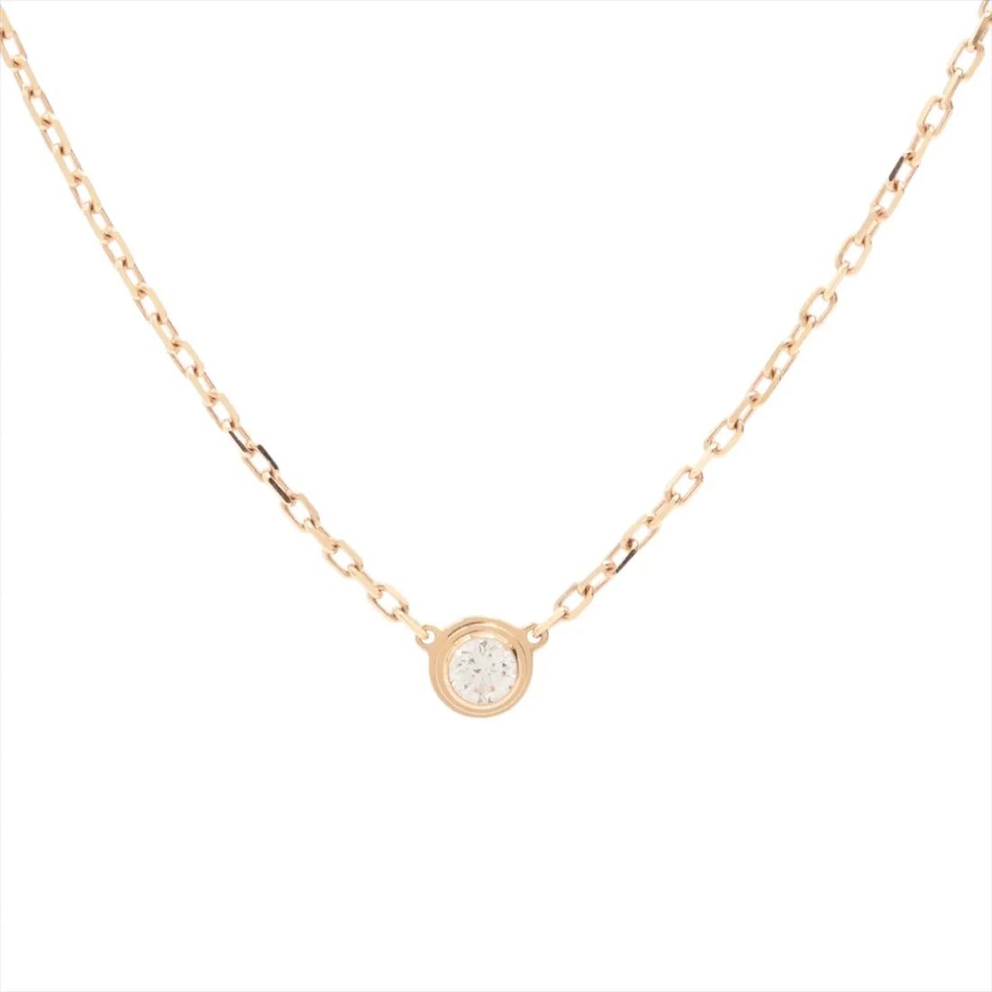 CARTIER D'AMOUR SM DIAMOND NECKLACE 750(PG): Cartier D'amour SM diamond Necklace 750(PG) Brand: Cartier Type: Necklace Material: 750(PG) Color: Pink Gold Size: Chain length:41.3 Accessories: None Accessories Notice: When purchasing