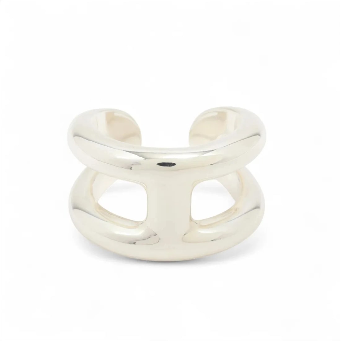 HERMÈS OSMOZ PM RING 925 SILVER: Hermès Osmoz PM Ring 925 Silver Brand: Hermès Type: Ring Material: 925 Color: Silver Size: 6.75 - 7 US Accessories: None Accessories Notice: When purchasing pre-owned goods, please refer t