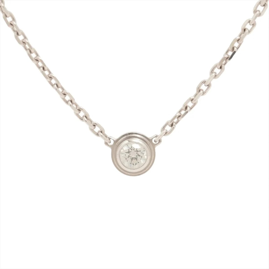CARTIER D'AMOUR XS DIAMOND NECKLACE 750(WG): Cartier D'amour XS diamond Necklace 750(WG) Brand: Cartier Type: Necklace Material: 750(WG) Color: White Gold Size: Chain length:41.4 Accessories: None Accessories Notice: When purchasing