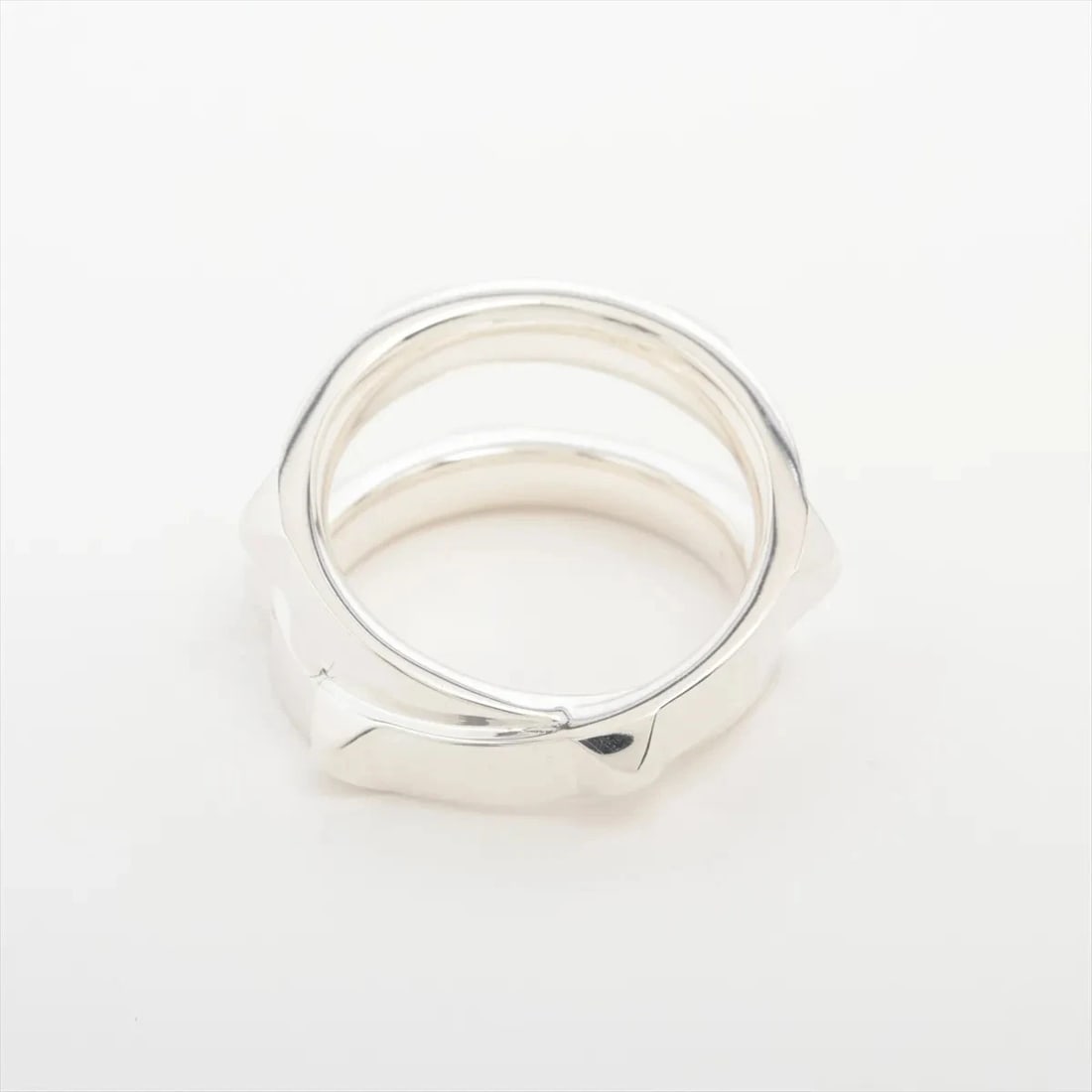HERMÈS MINI CREW DOUBLE RING 925 SILVER - 2