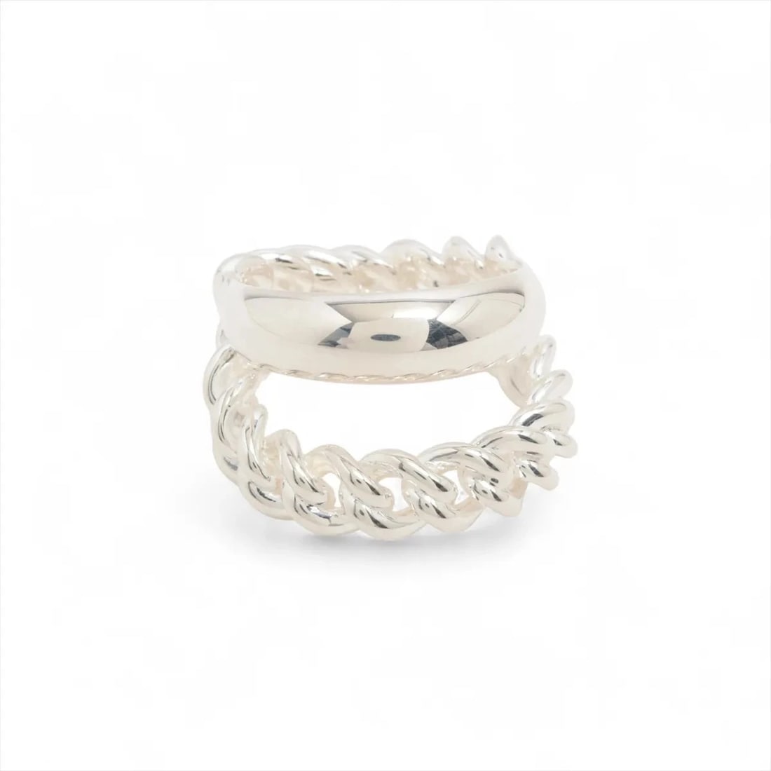 HERMÈS BOUCLES SERIE RING 925 SILVER: Hermès Boucles Serie Ring 925 Silver Brand: Hermès Type: Ring Material: 925 Color: Silver Size: 6 US Accessories: None Accessories Notice: When purchasing pre-owned goods, please refer to