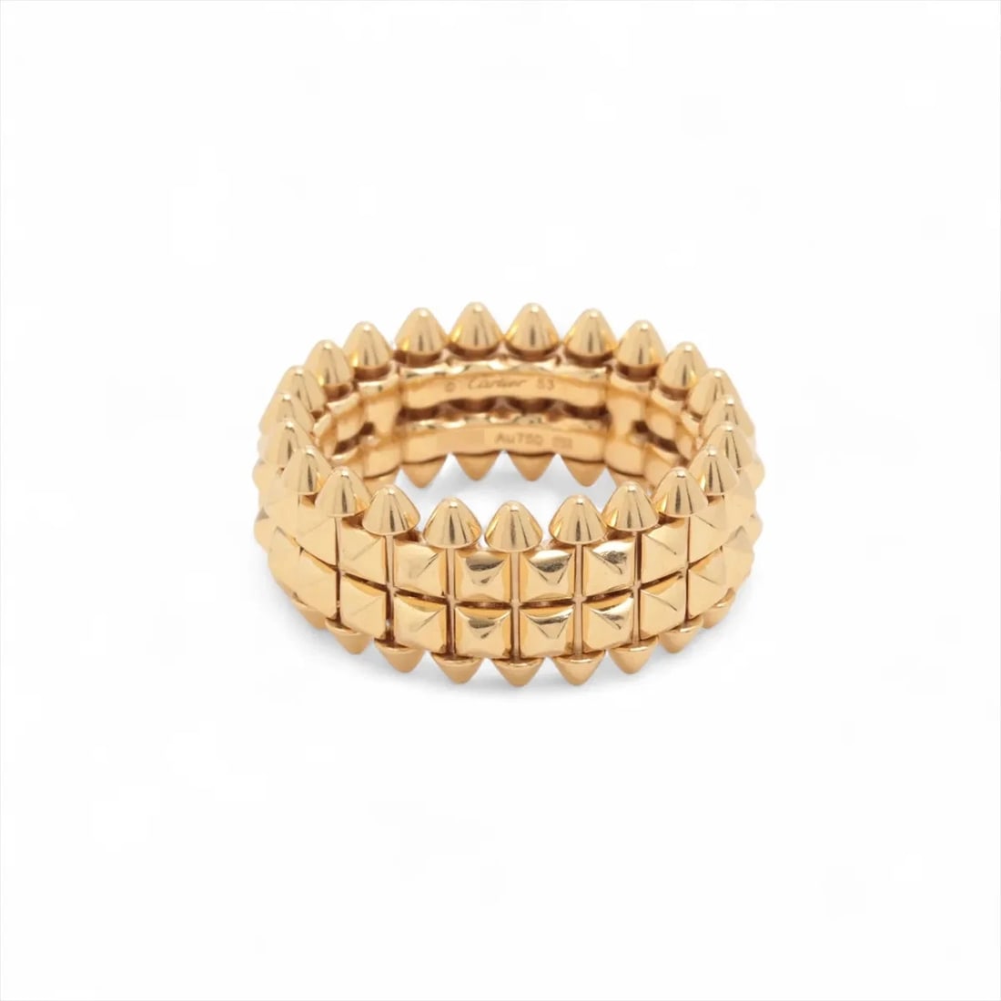 CARTIER CRASHING DOO CARTIER RING 750(YG): Cartier crashing Doo Cartier Ring 750(YG) Brand: Cartier Type: Ring Material: 750(YG) Color: Yellow Gold Size: 5.5 - 5.75 US Accessories: None Accessories Notice: When purchasing pre-owned