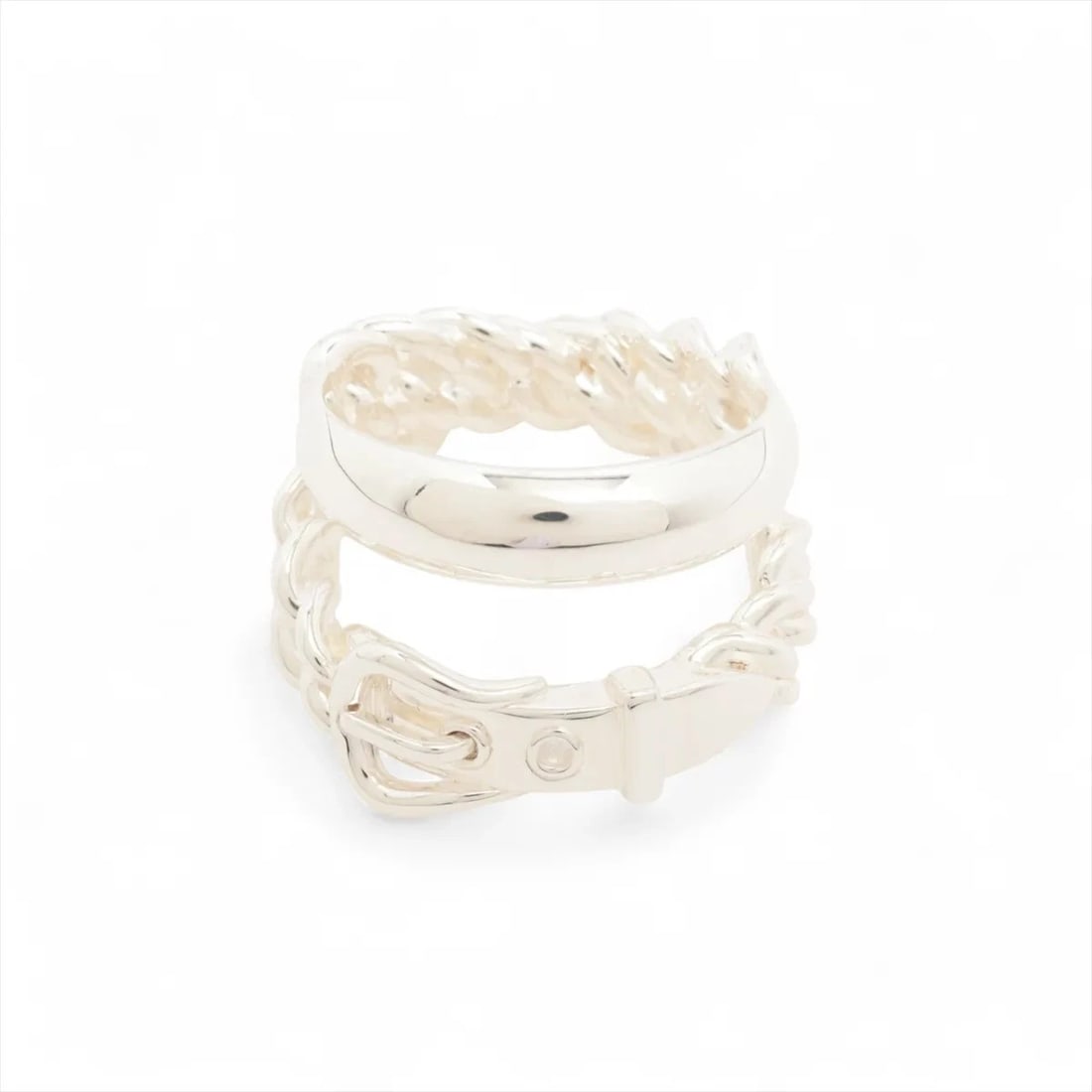 HERMÈS BOUCLES SERIE RING: Hermès Boucles Serie Ring Brand: Hermès Type: Ring Material: 925 Color: Silver Size: 7.5 US Accessories: None Accessories Notice: When purchasing pre-owned goods, please refer to the photo