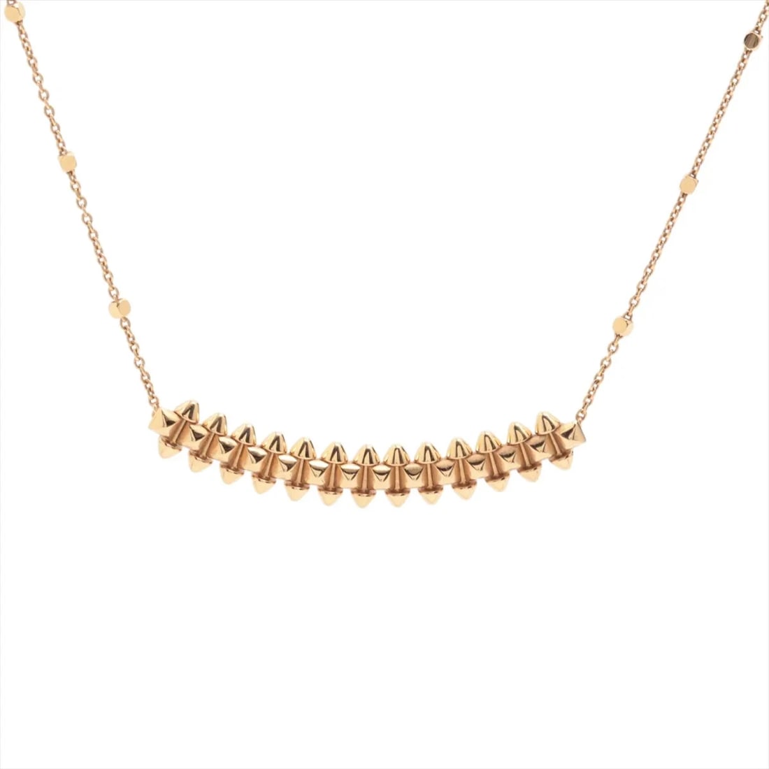 CARTIER CRASHING DOO CARTIER SM NECKLACE 750(PG): Cartier crashing Doo Cartier SM Necklace 750(PG) Brand: Cartier Type: Necklace Material: 750(PG) Color: Pink Gold Size: Chain length:40.8 Accessories: None Accessories Notice: When purchasing